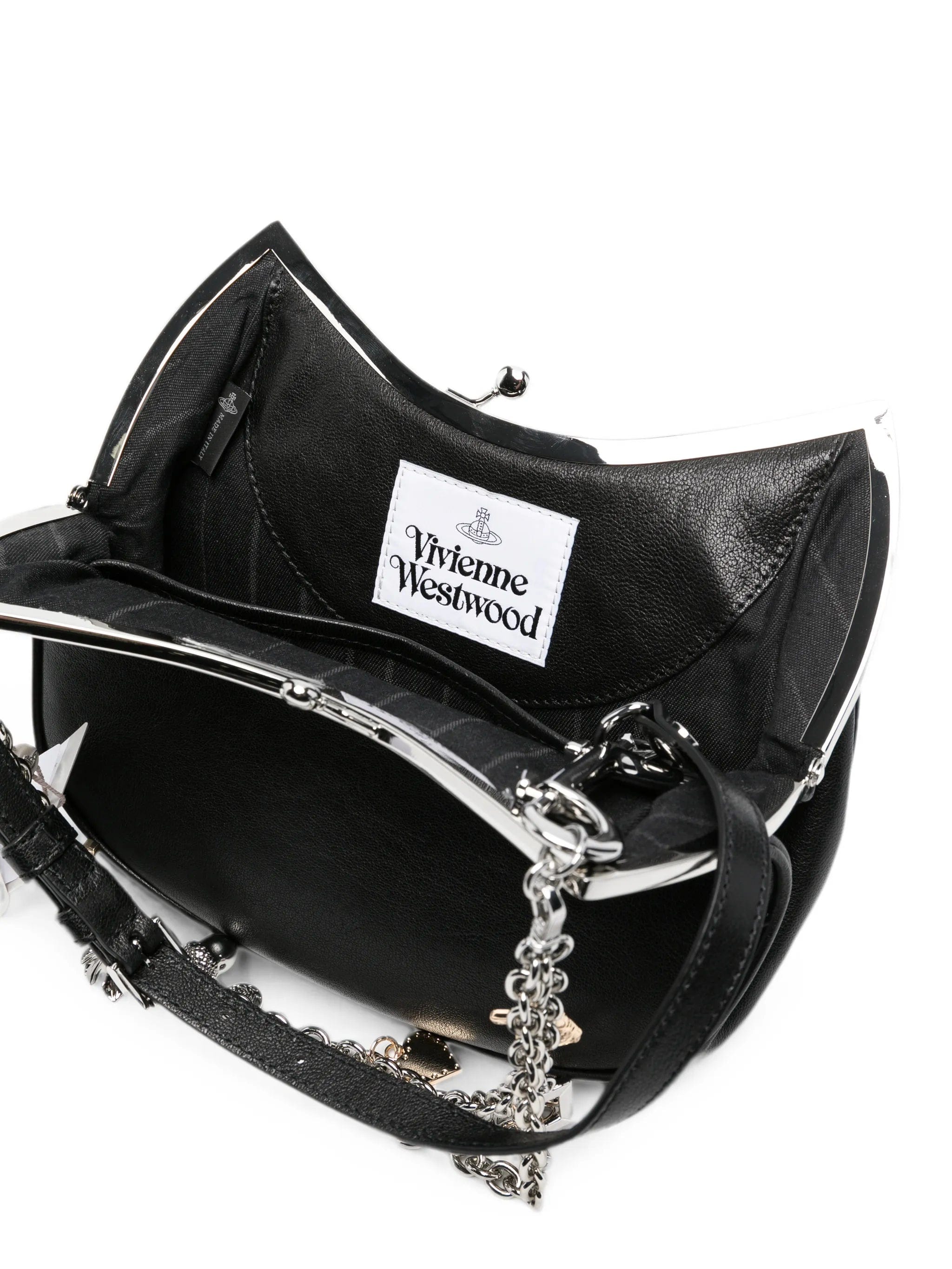 Vivienne Westwood charm-embellished leather shoulder bag