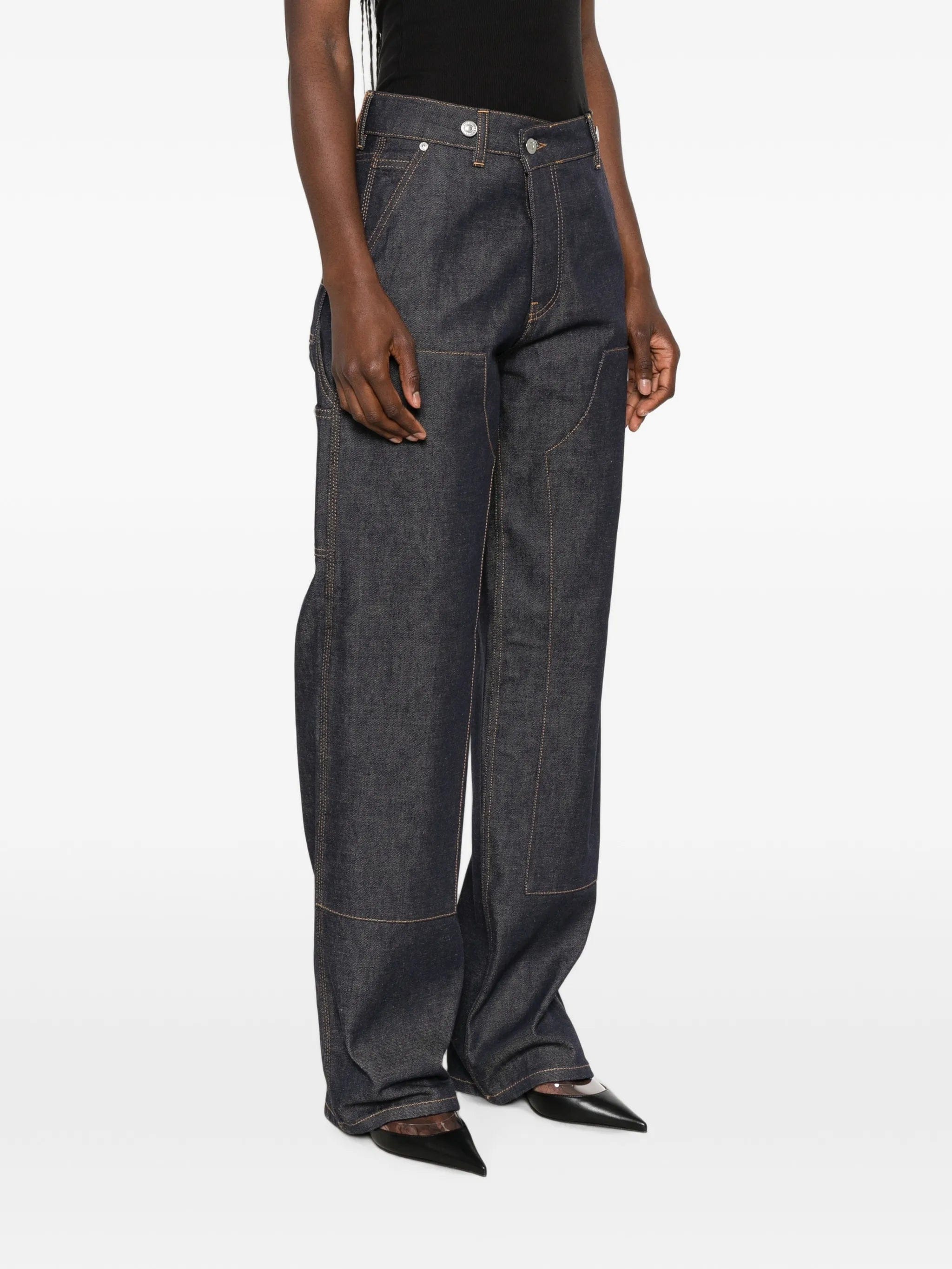 Victoria Beckham logo-patch jeans