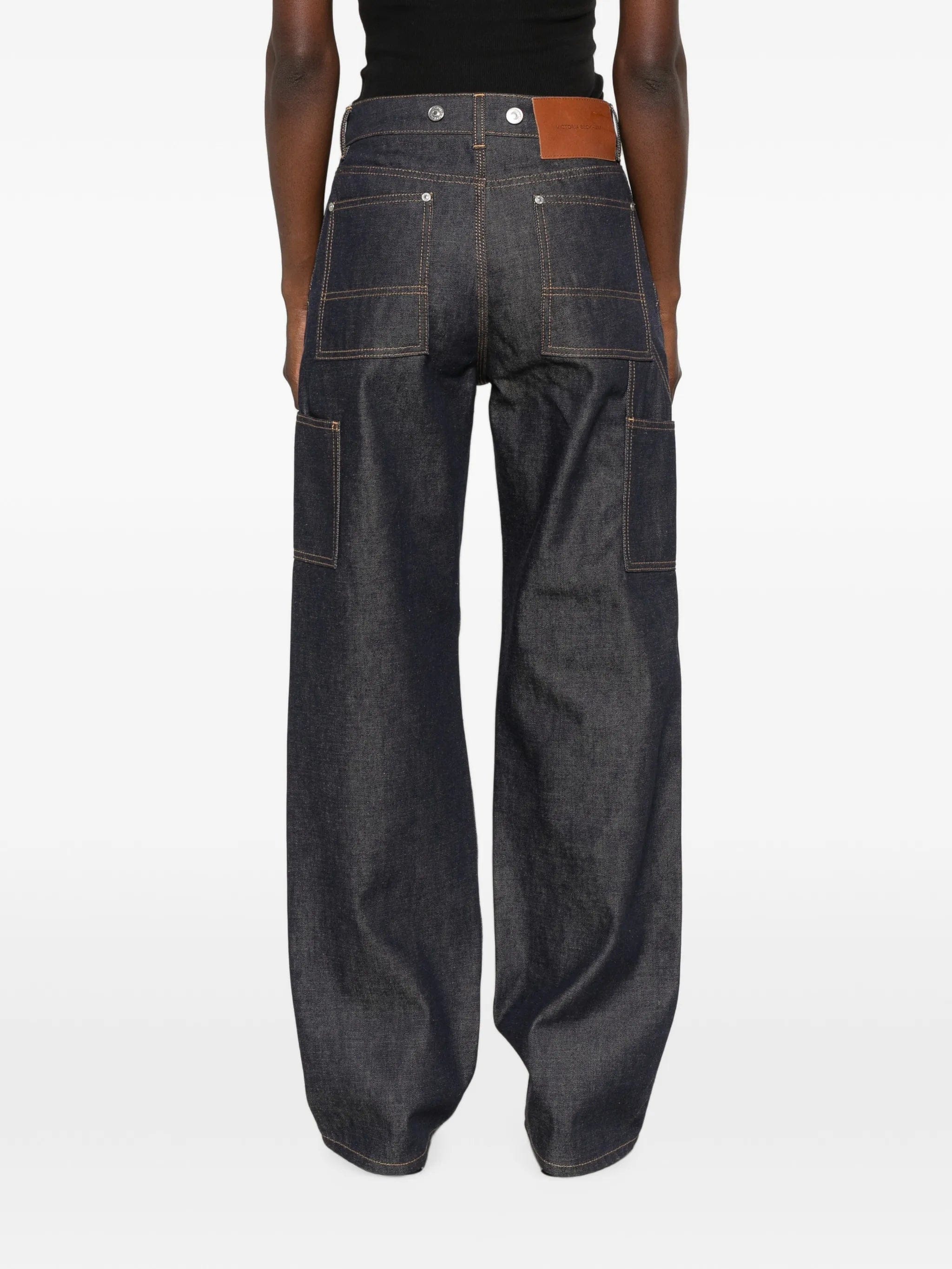Victoria Beckham logo-patch jeans