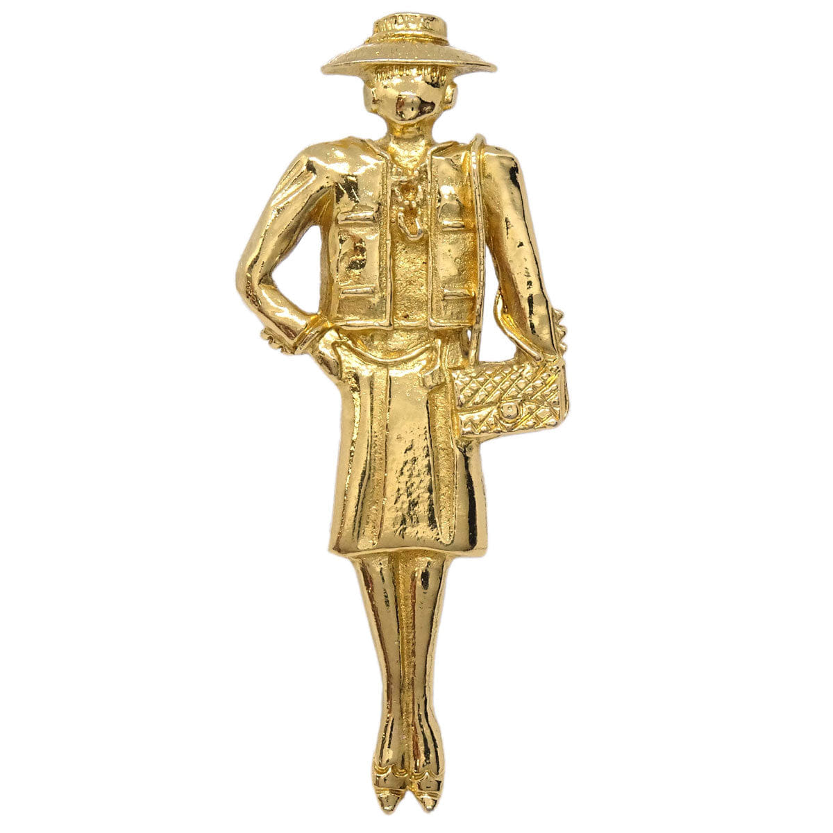 Chanel Gold Mademoiselle Brooch Pin