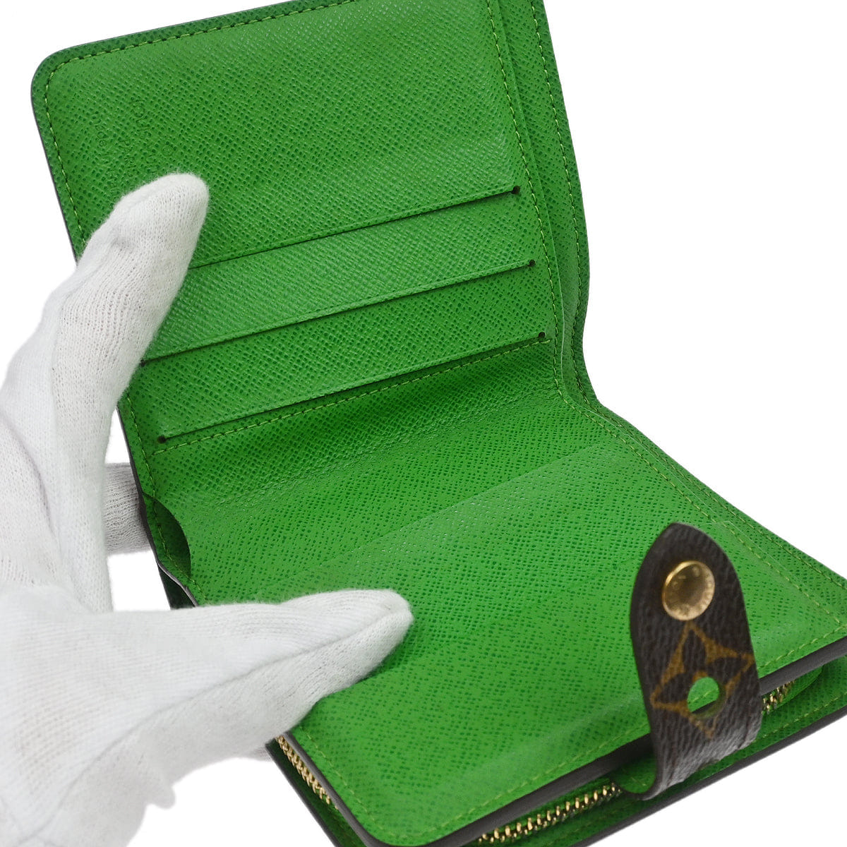 Louis Vuitton 2006 Monogram Perfo Compact Zip Wallet M95218