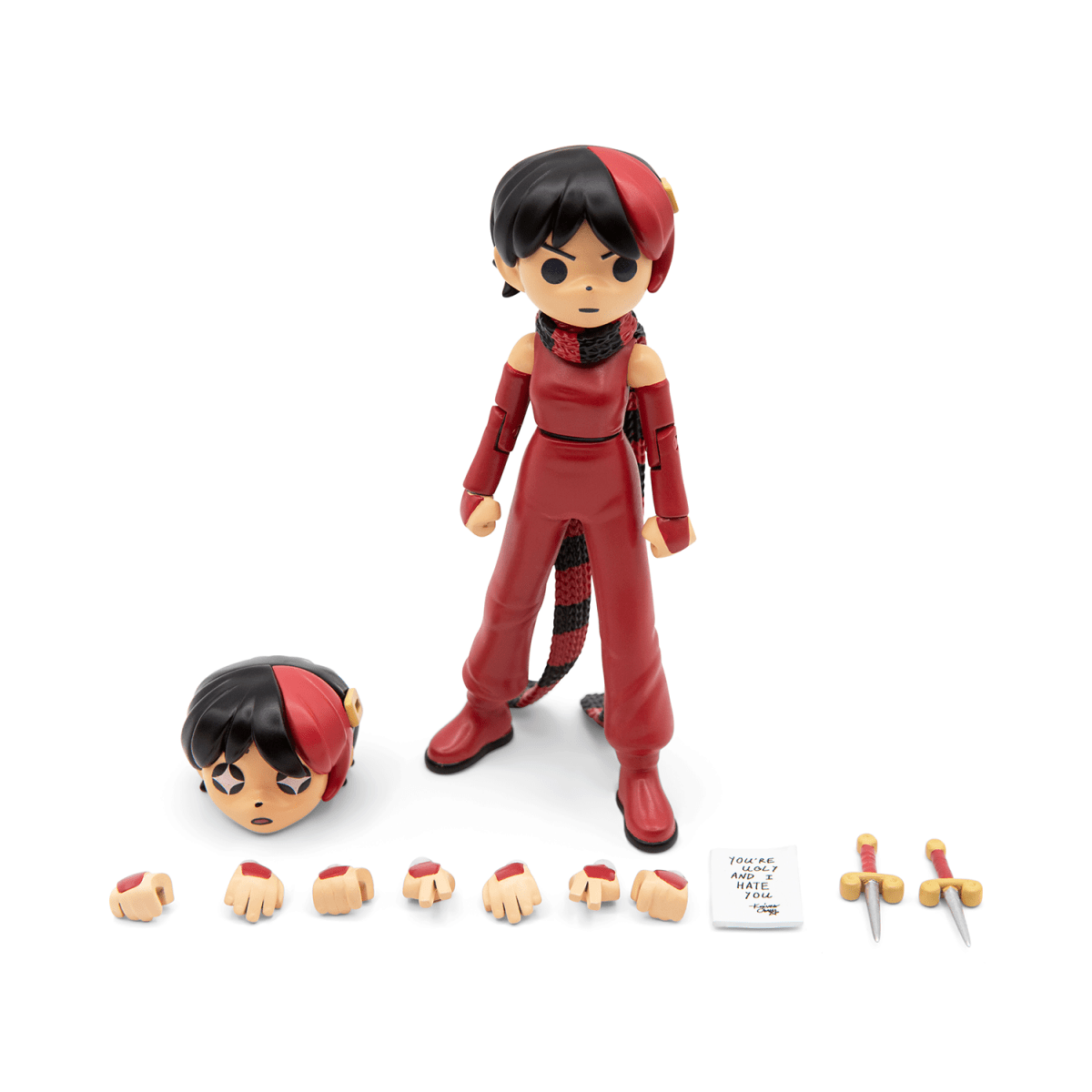 Bottleneck Gallery Scott Pilgrim vs the World Knives Chau Oops All Red Variant action figure