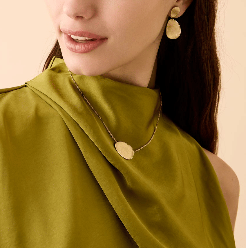 Marco Bicego Lunaria Yellow Gold Small Petal Pendant Necklace