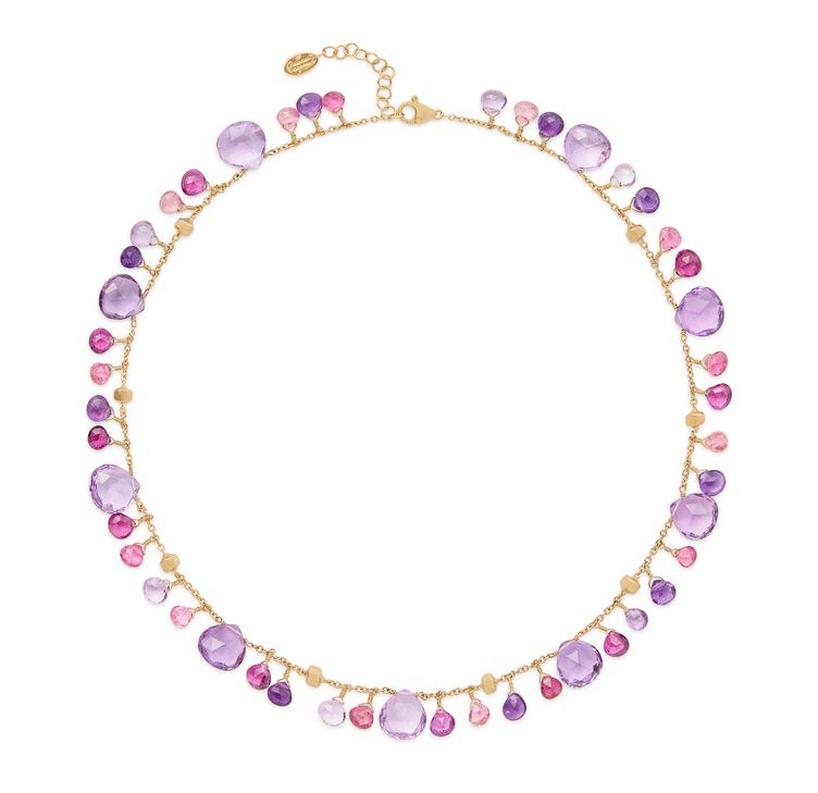 Marco Bicego Paradise Amethyst and Pink Tourmaline Necklace