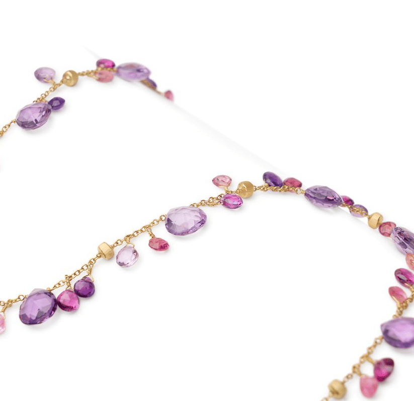 Marco Bicego Paradise Amethyst and Pink Tourmaline Necklace