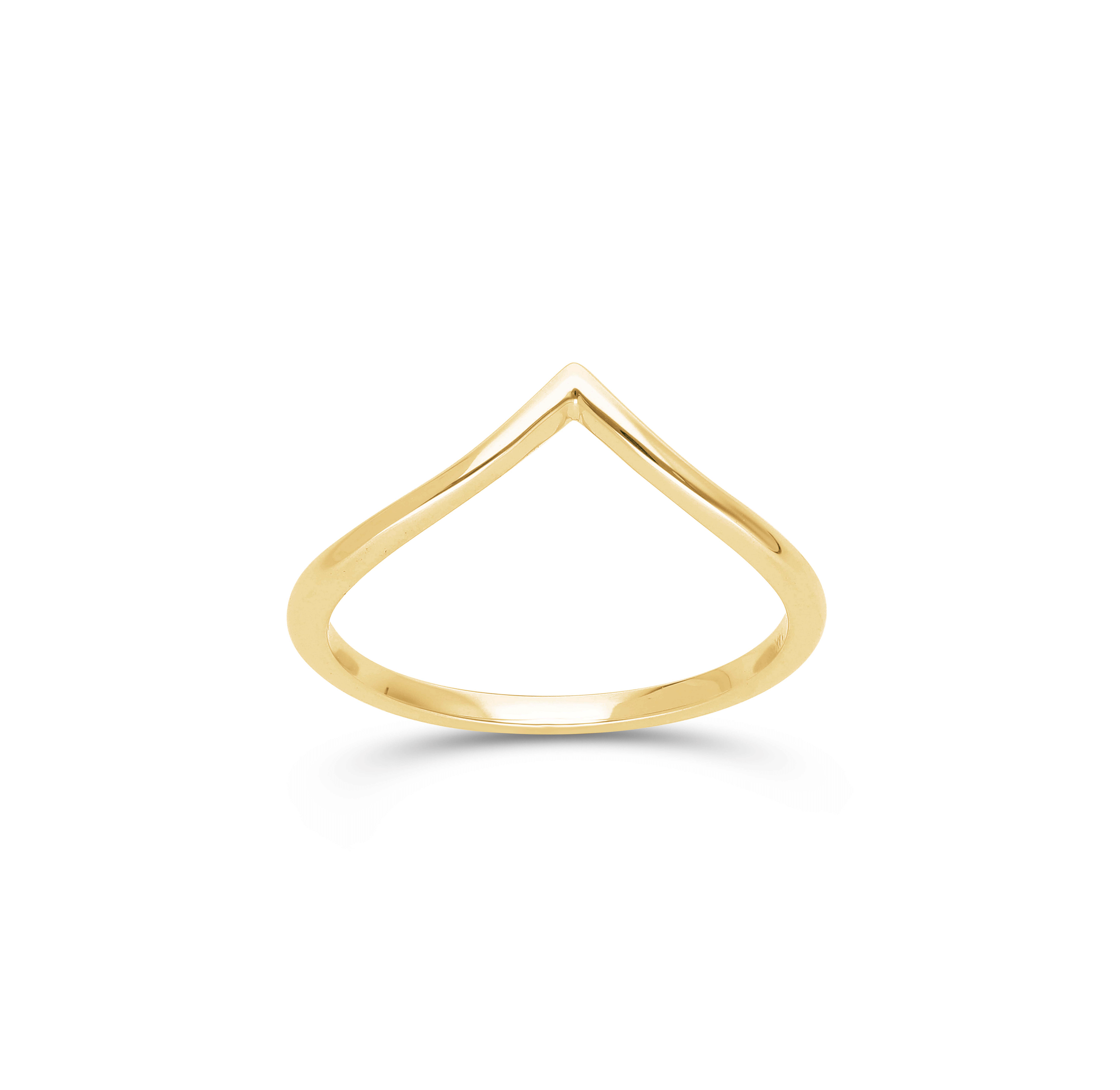 Sabel Collection Yellow Gold Classic V Stacking Ring