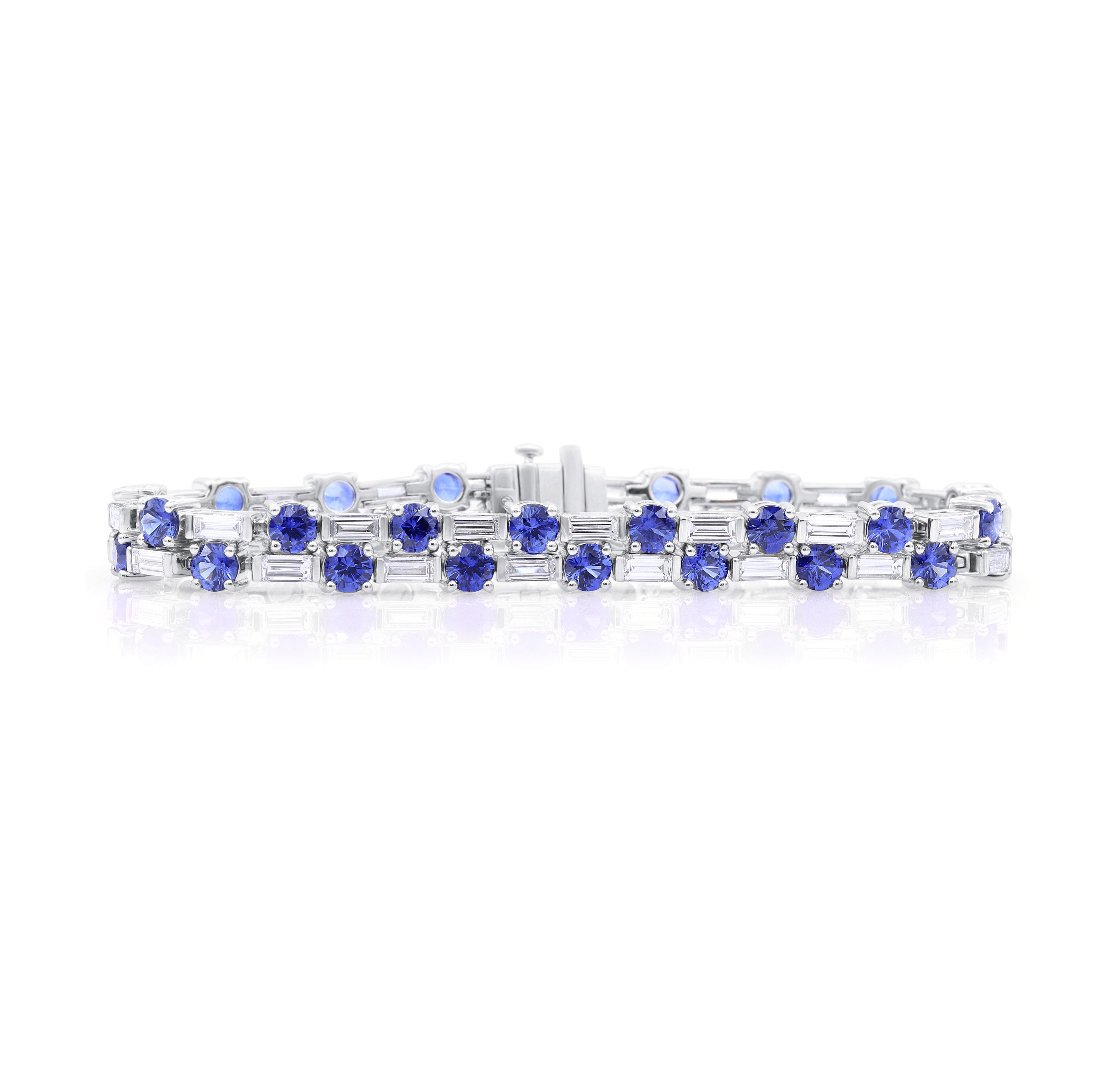 Oscar Heyman Platinum Sapphire and Diamond Bracelet