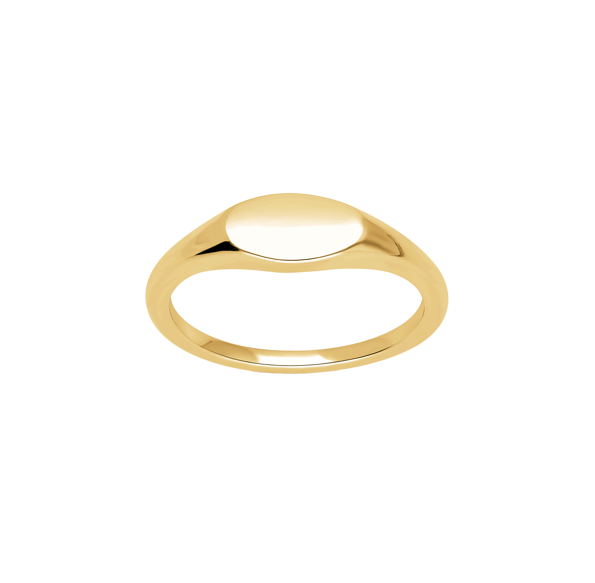 Sabel Collection Yellow Gold Oval Signet Ring