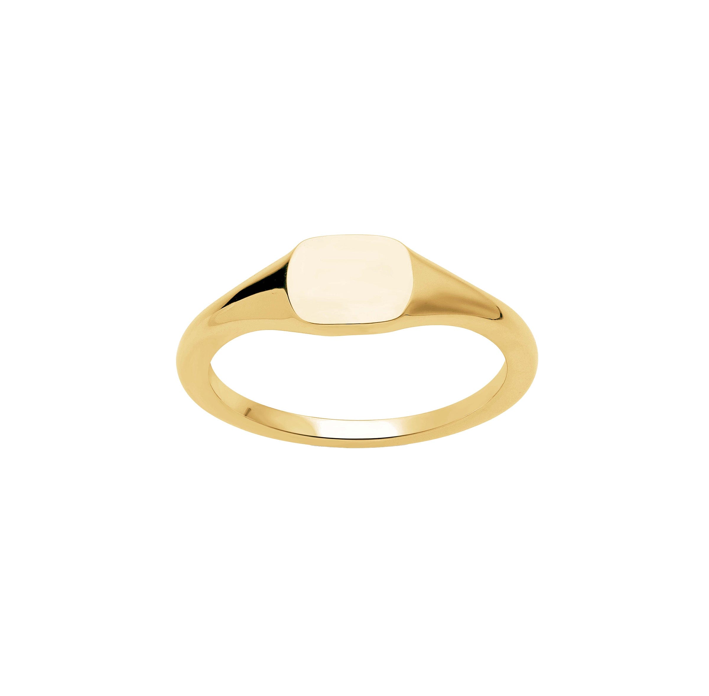 Sabel Collection Yellow Gold Square Signet Ring
