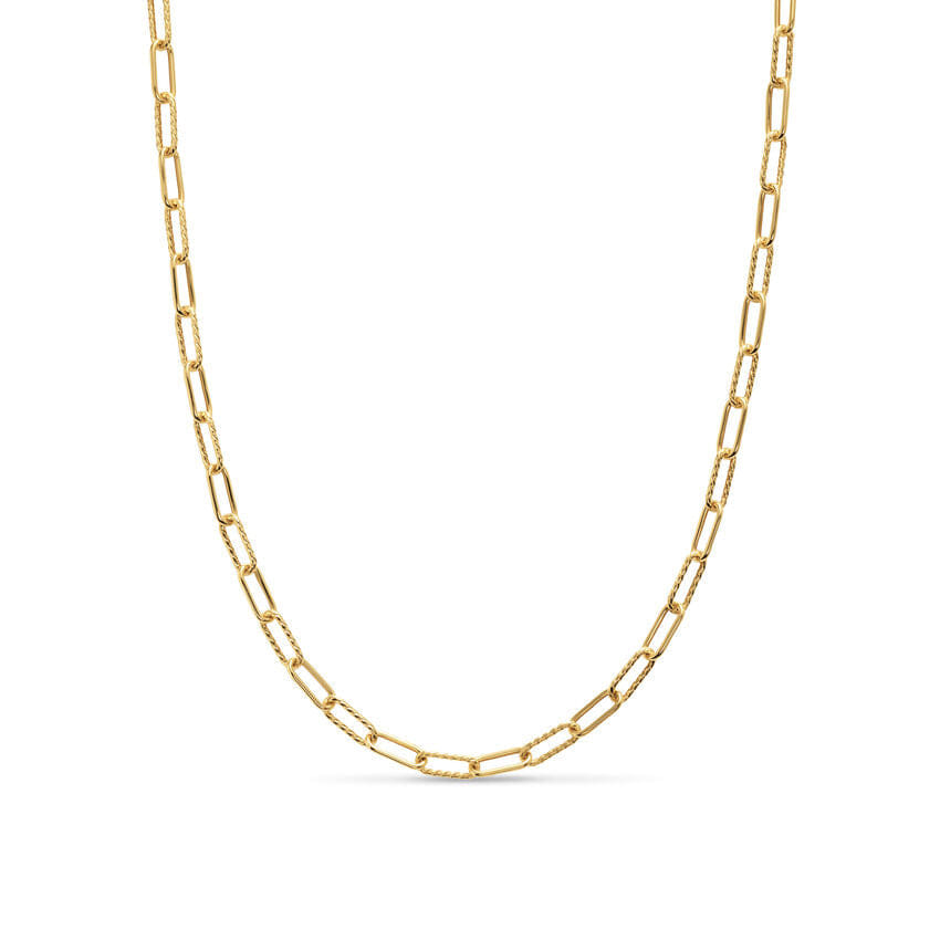 David Yurman DY Madison Chain Necklace in 18K Yellow Gold, 4mm, 18"