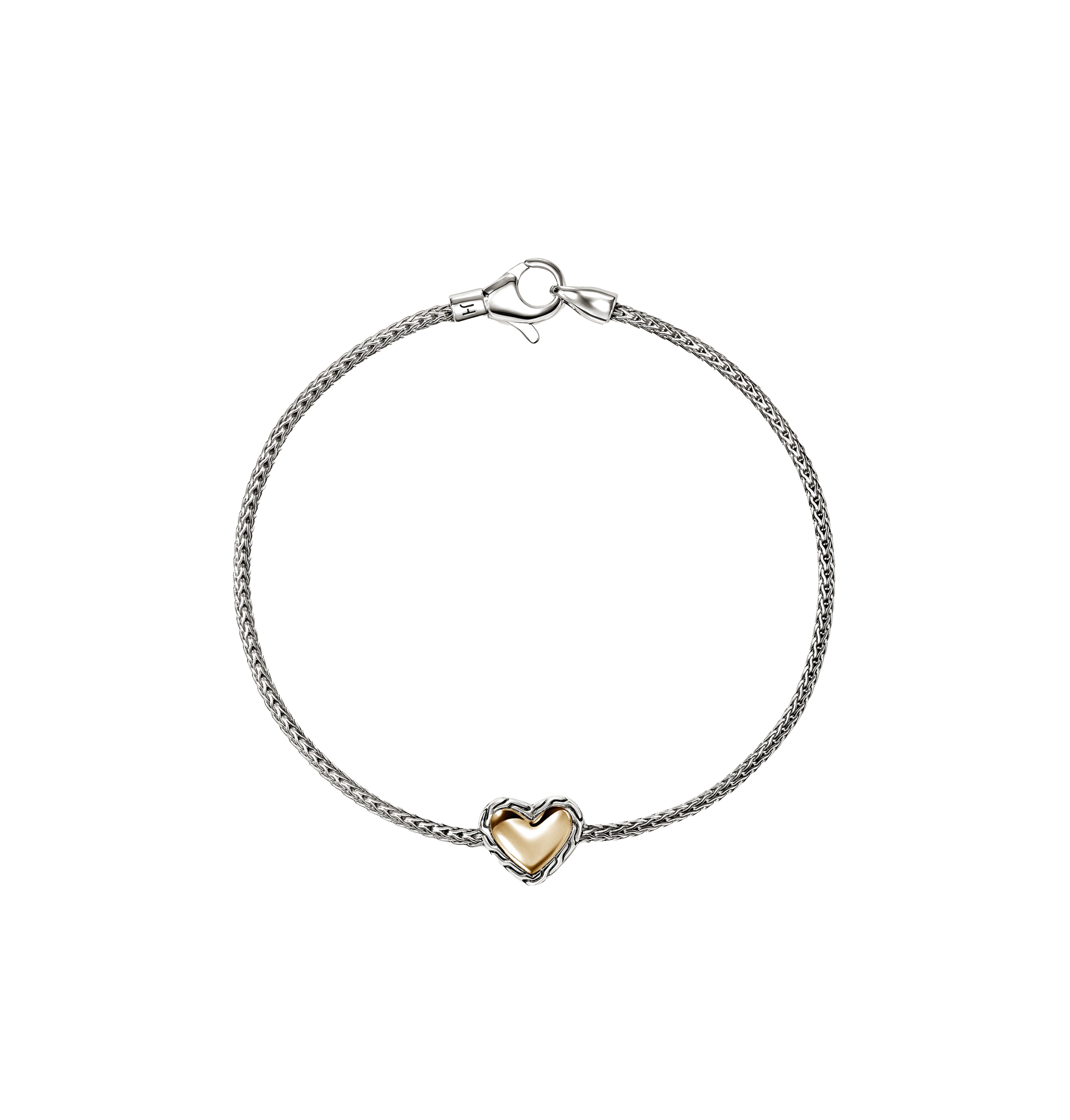 John Hardy Essentials Mixed Metals Heart Bracelet