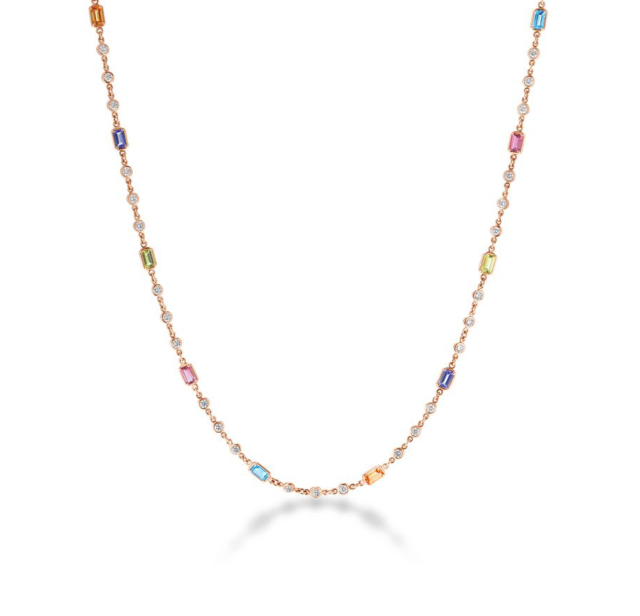 Roberto Coin Venetian Princess Carnival Rainbow Station Necklace