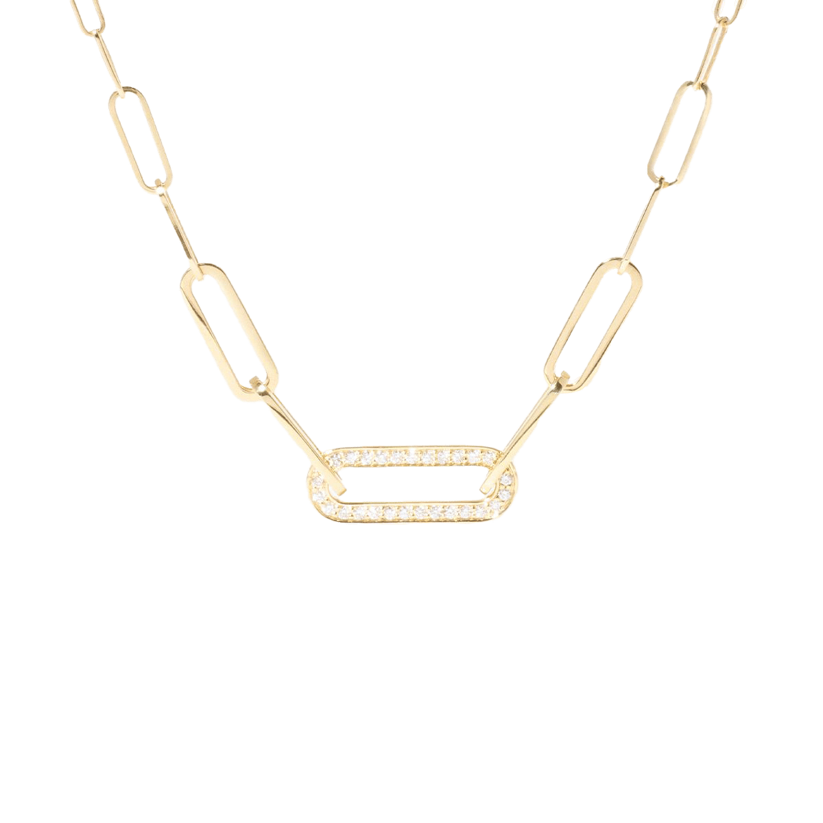 Dinh Van Maillon Yellow Gold Small Diamond Necklace