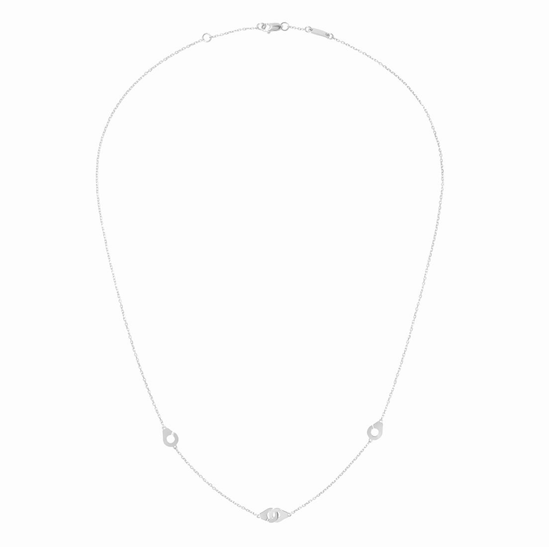Dinh Van Menottes White Gold Multi-Motif Necklace