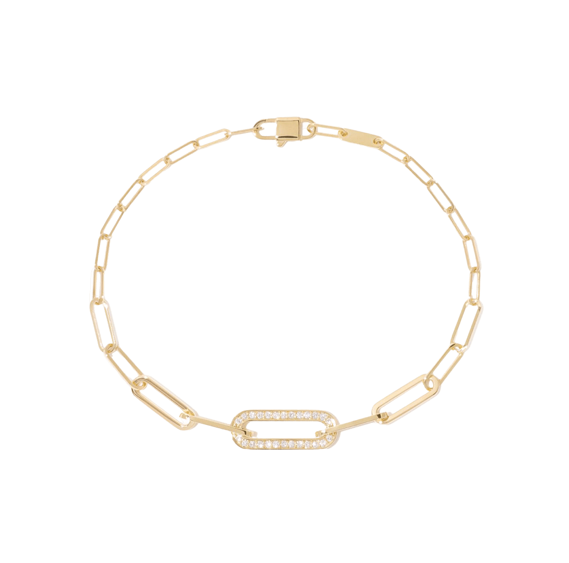 Dinh Van Maillon Yellow Gold Diamond Small Bracelet
