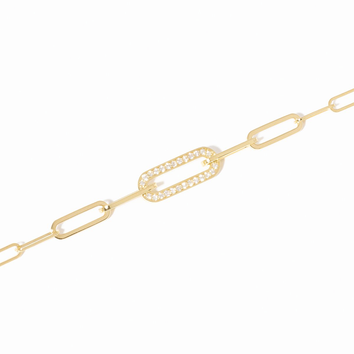 Dinh Van Maillon Yellow Gold Diamond Small Bracelet