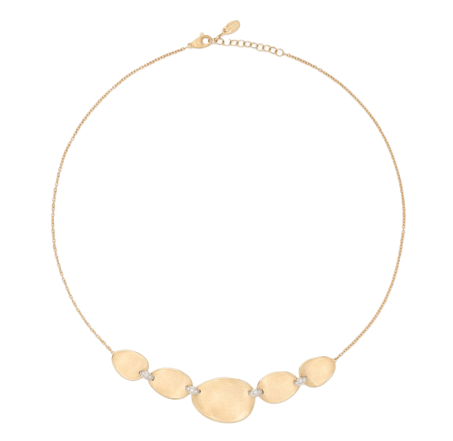 Marco Bicego Lunaria "Halfsie" Necklace with Diamond Accents