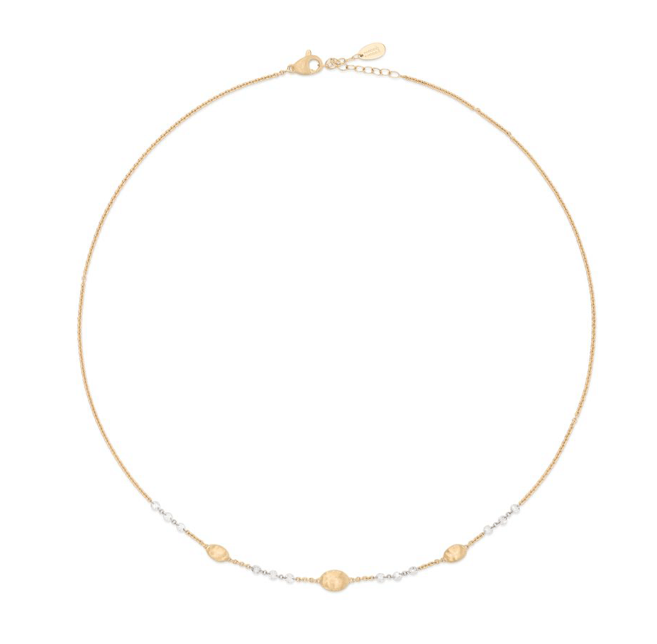 Marco Bicego Siviglia Lightweight Beaded Necklace with Diamonds