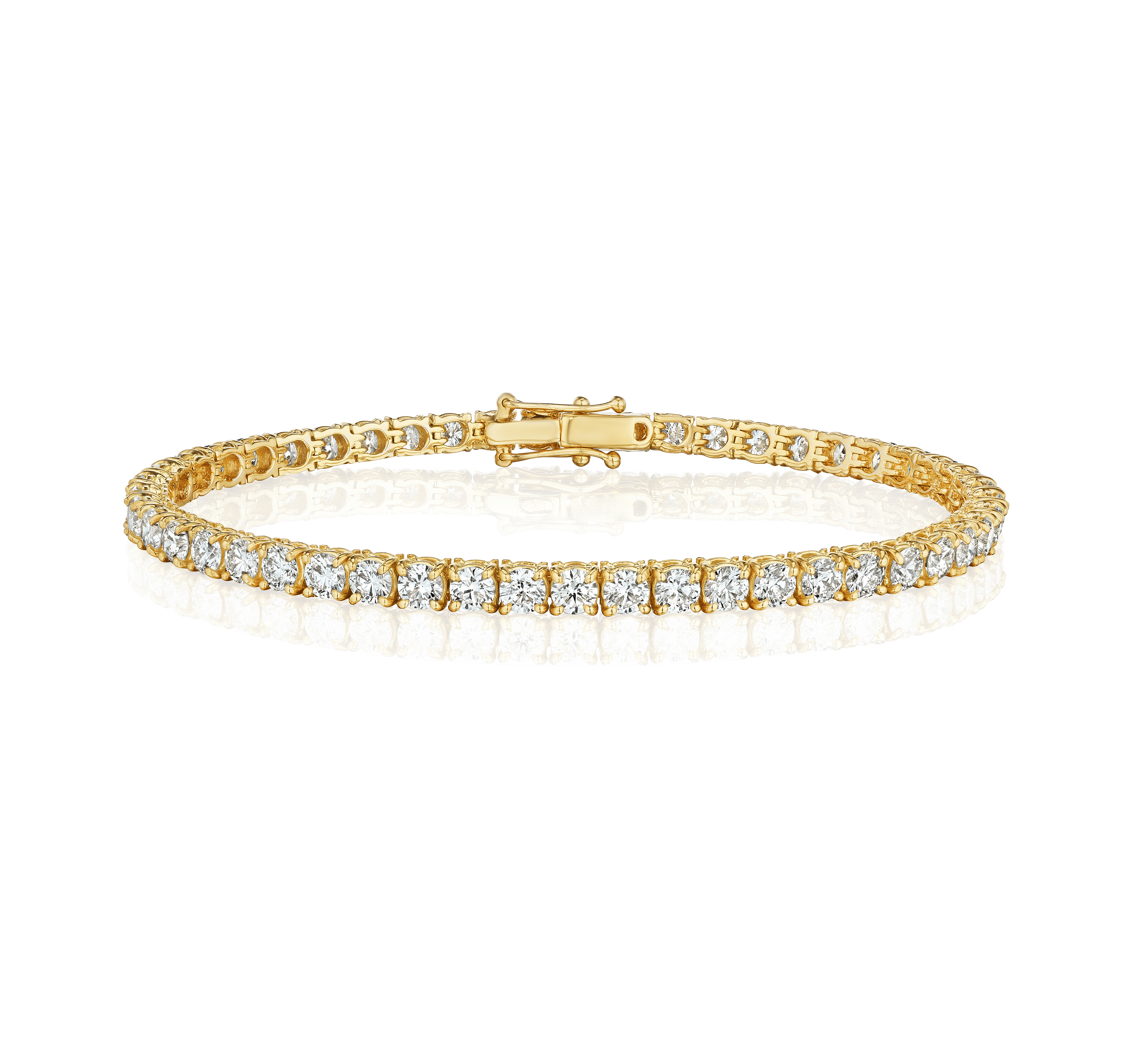 Sabel Collection Yellow Gold Four Prong Diamond Tennis Bracelet