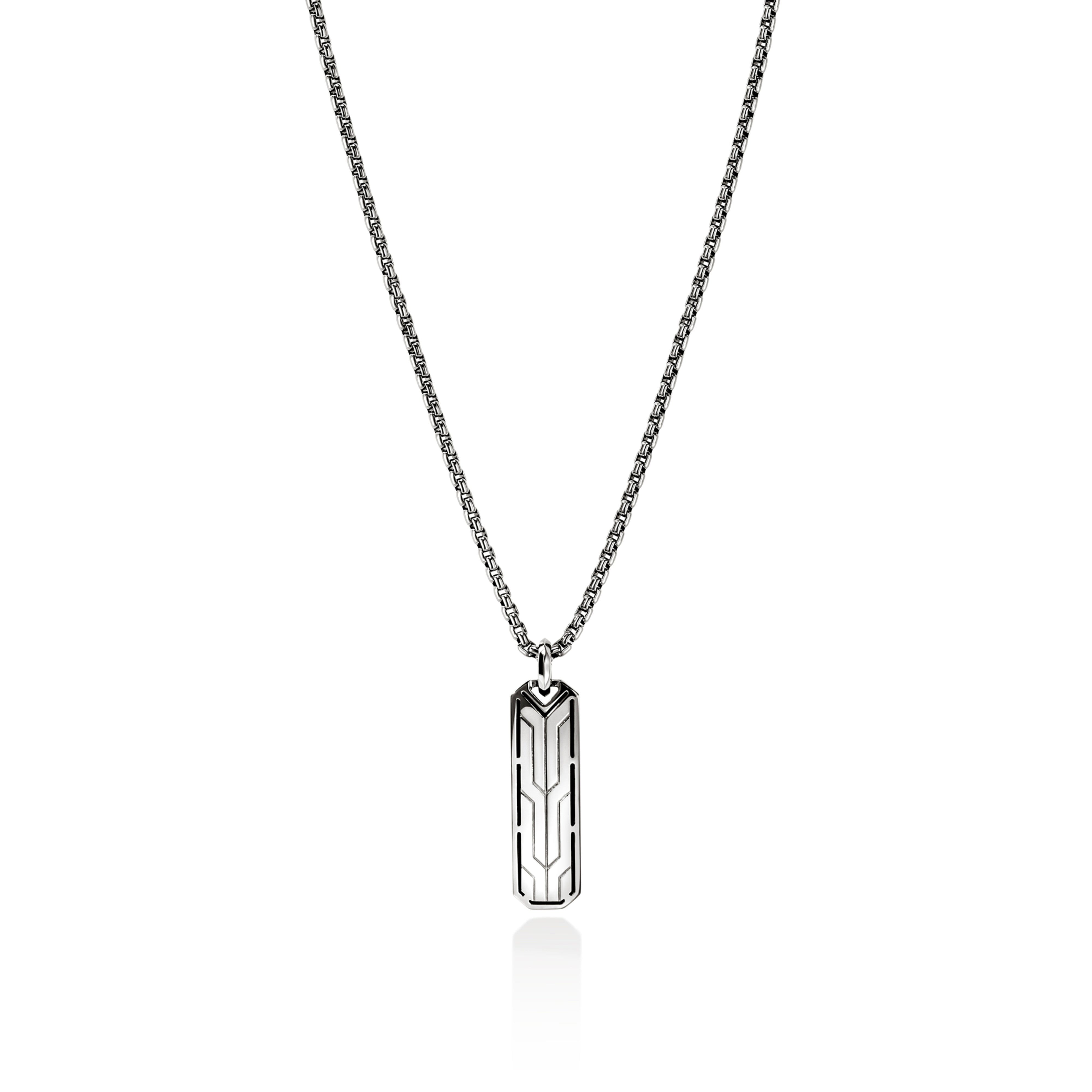 John Hardy Icon 50 Sterling Silver Tag Necklace, 24"