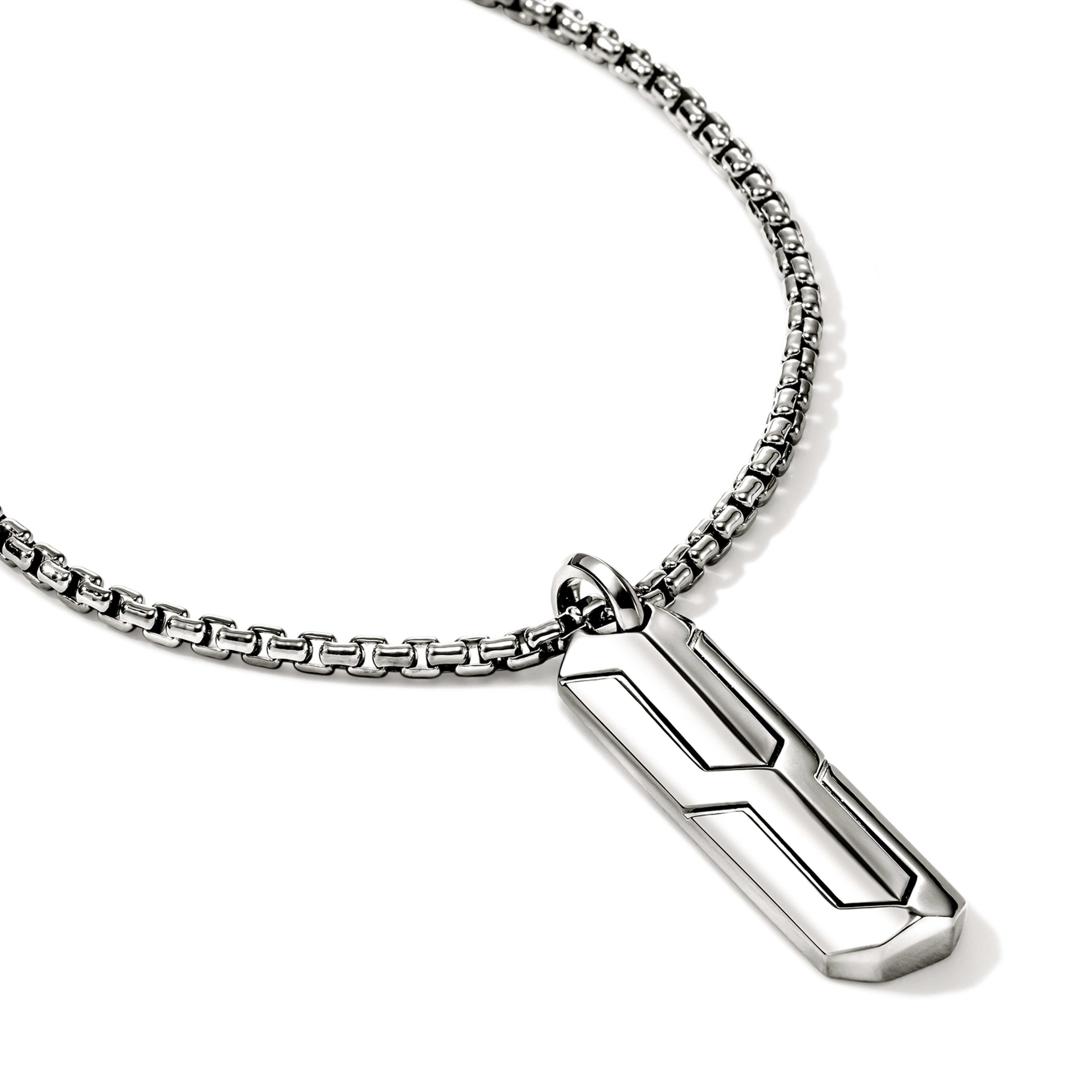 John Hardy Icon 50 Sterling Silver Tag Necklace, 24"