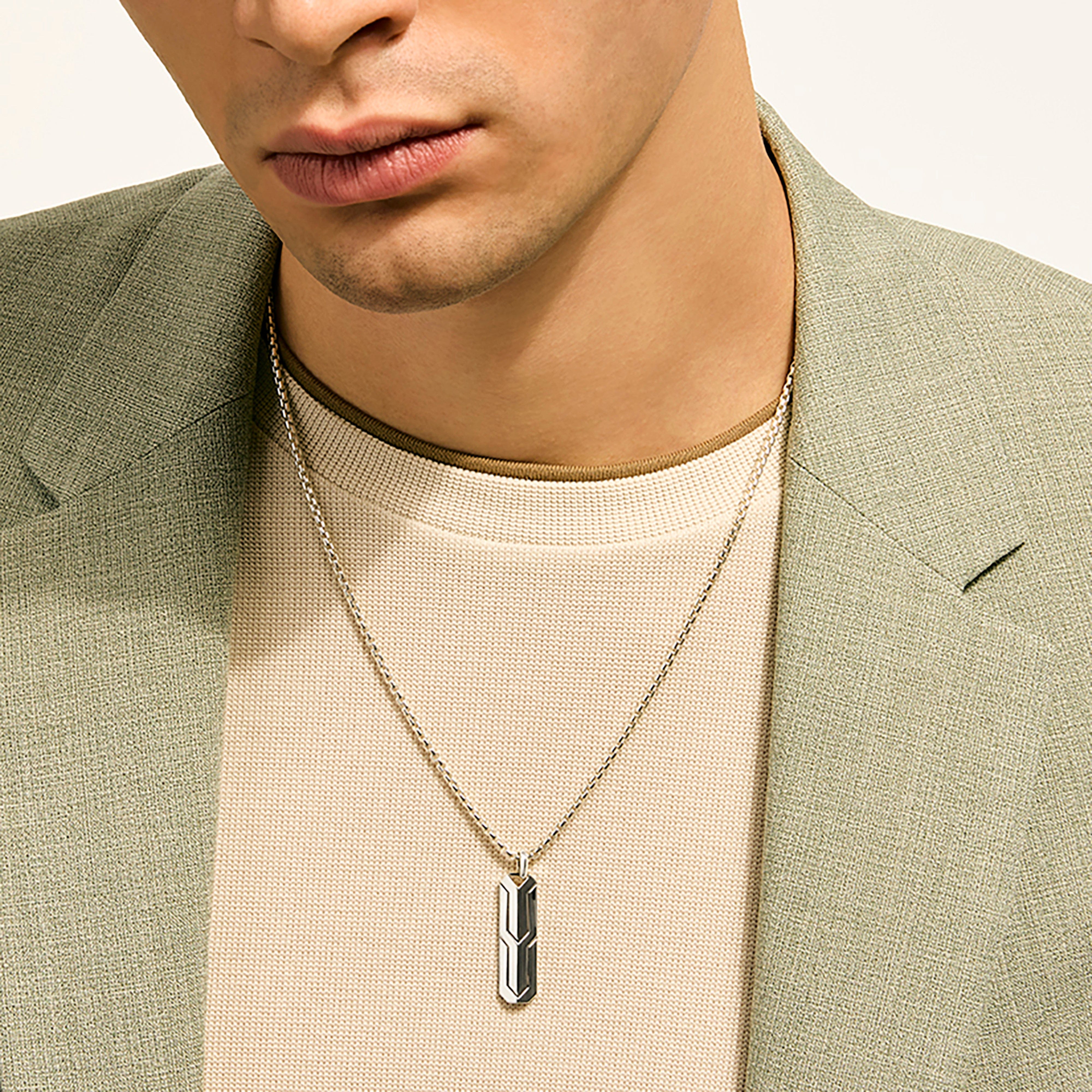 John Hardy Icon 50 Sterling Silver Tag Necklace, 24"