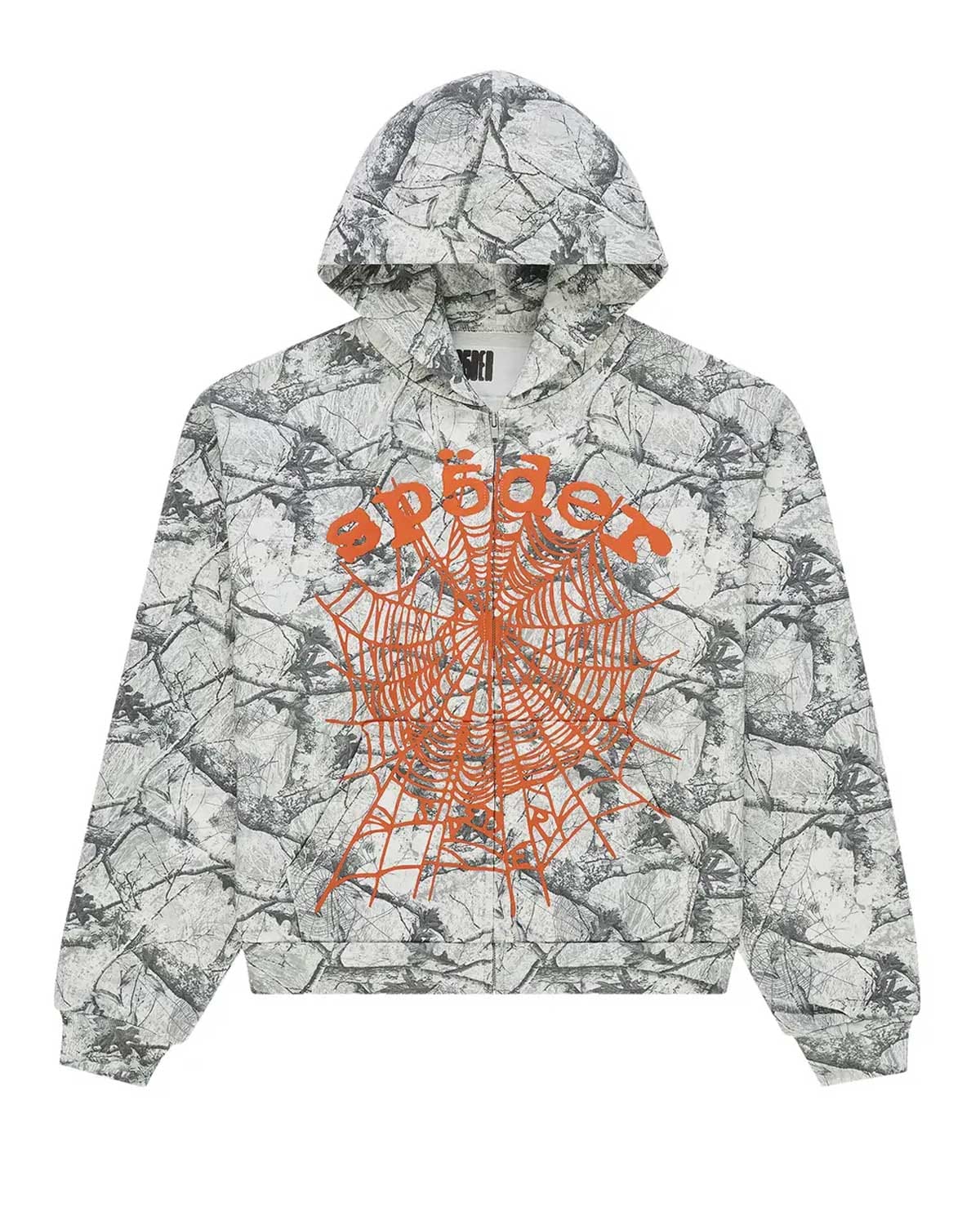 Sp5der Worldwide Sp5der Realtree OG Web V2 Zip Up Hoodie White Camo