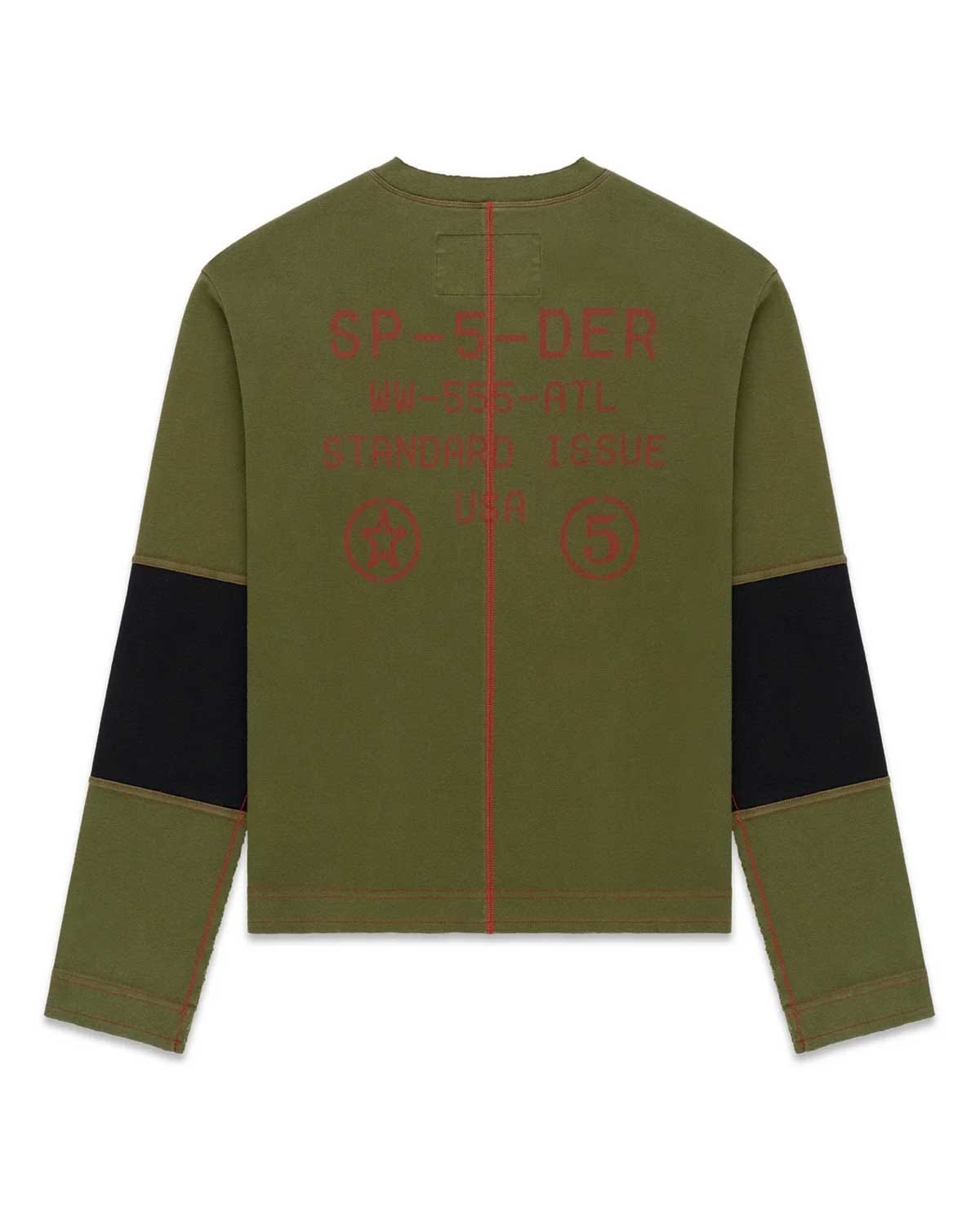 Sp5der Worldwide Sp5der Service L/S Tee Chive Green