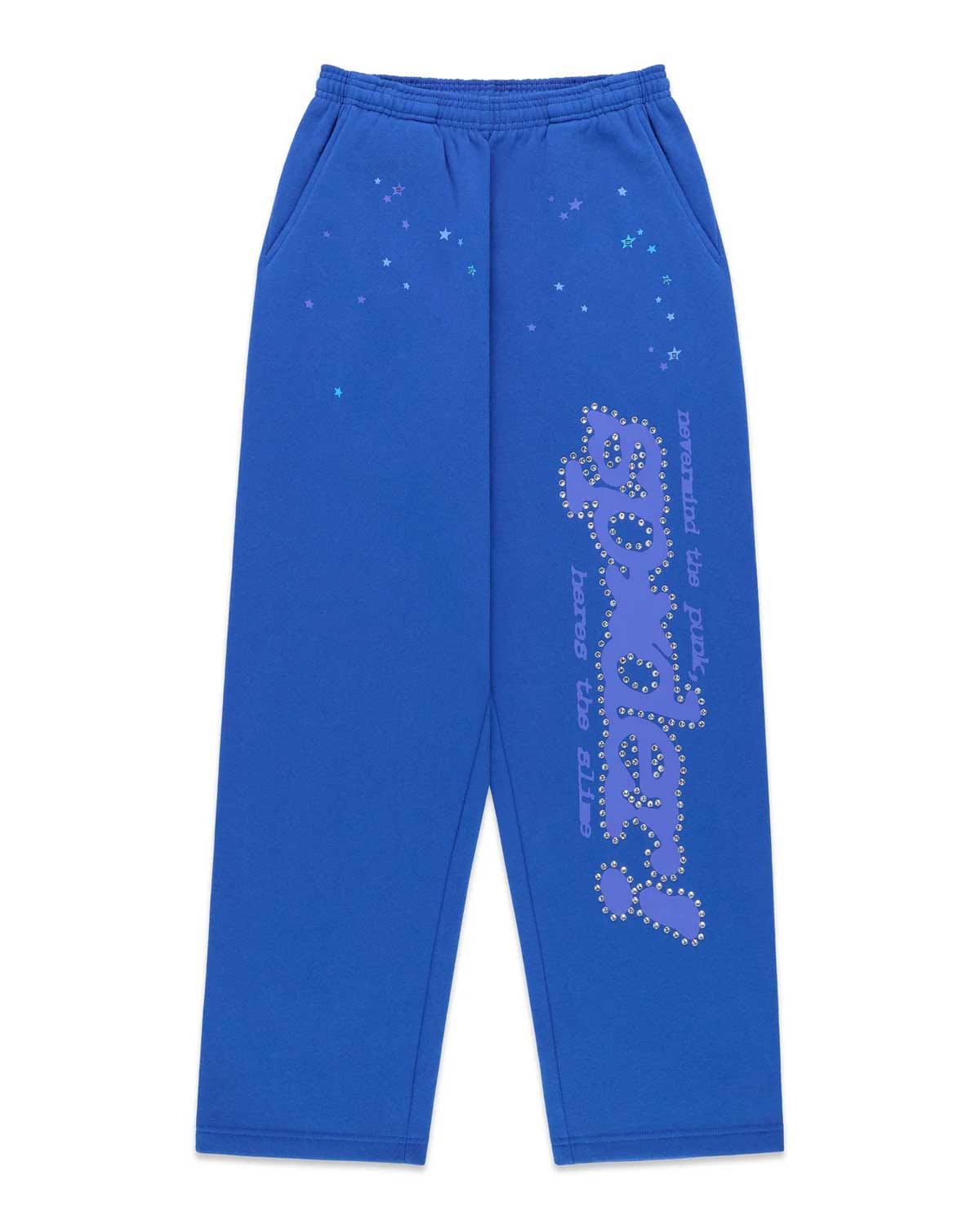 Sp5der Worldwide Sp5der Rhinestone Punk V2 Sweatpants Blue