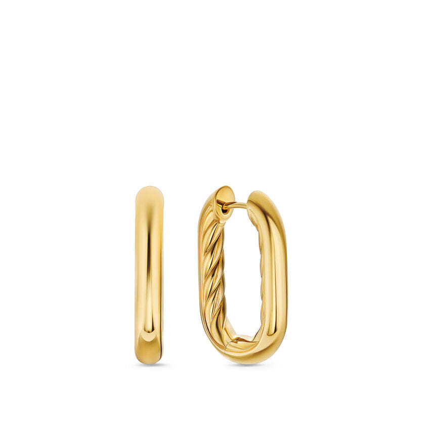 David Yurman DY Madison Smooth Hoop Earrings in 18K Gold, 24.3mm