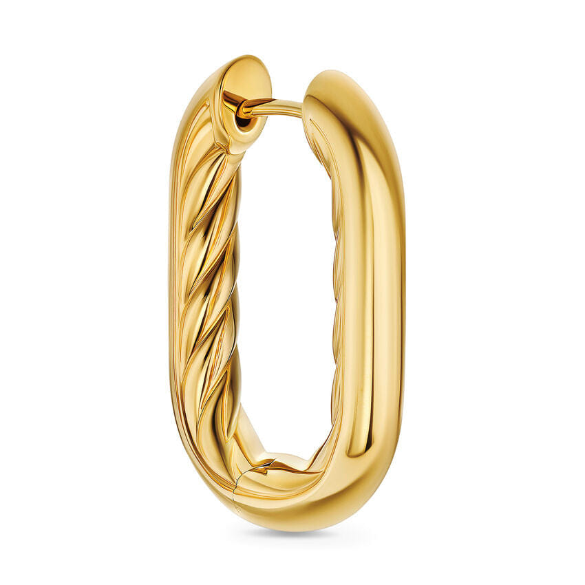 David Yurman DY Madison Smooth Hoop Earrings in 18K Gold, 24.3mm