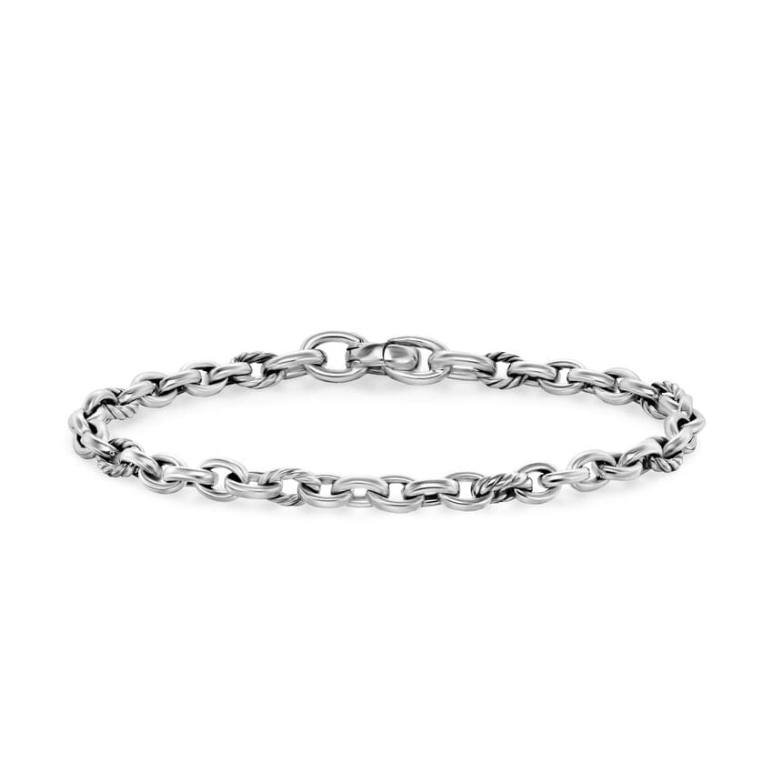 David Yurman DY Mercer Petite Chain Bracelet in Sterling Silver, 4.5mm, Size Medium