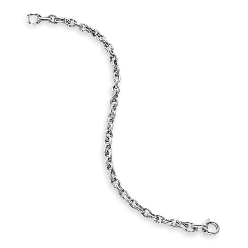 David Yurman DY Mercer Petite Chain Bracelet in Sterling Silver, 4.5mm, Size Medium
