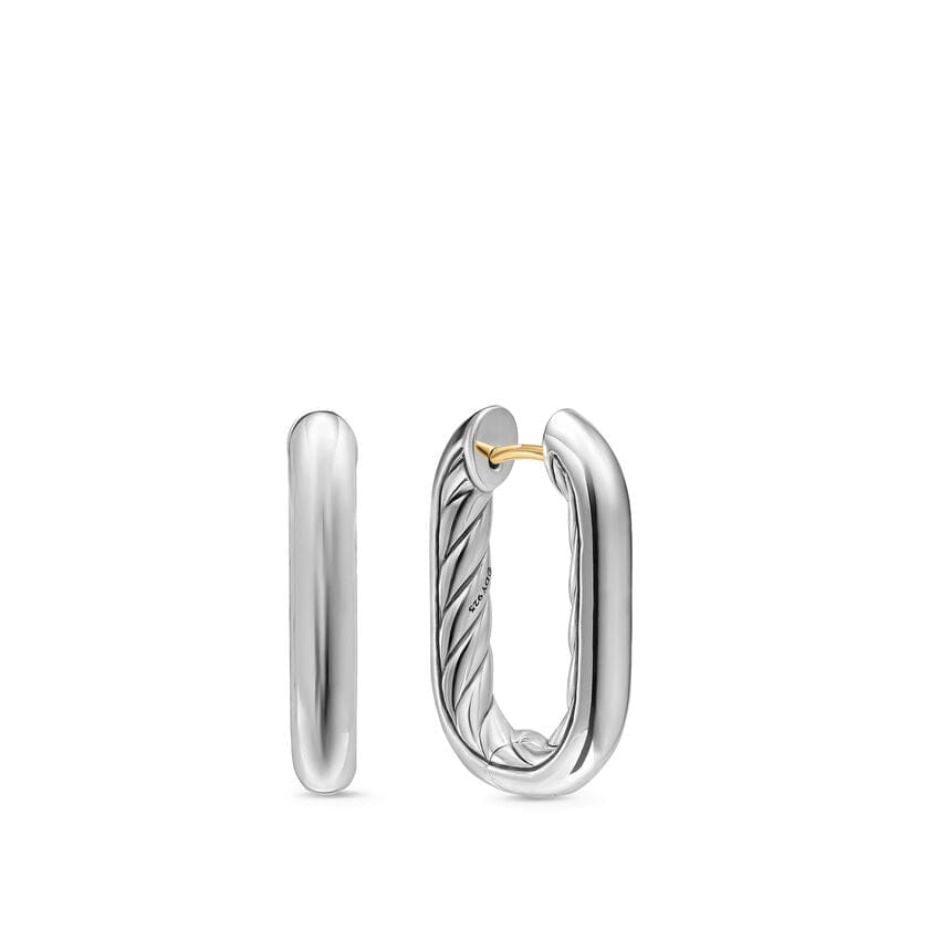 David Yurman DY Madison Smooth Hoop Earrings in Sterling Silver, 24.3mm