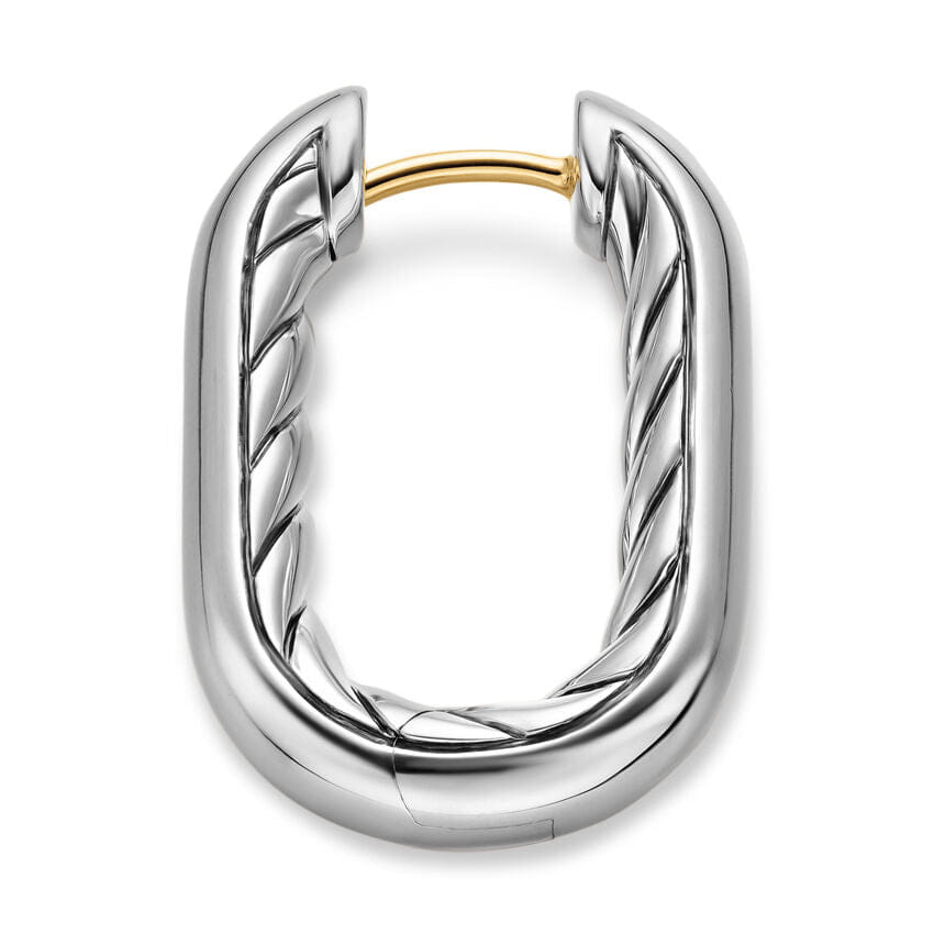 David Yurman DY Madison Smooth Hoop Earrings in Sterling Silver, 24.3mm