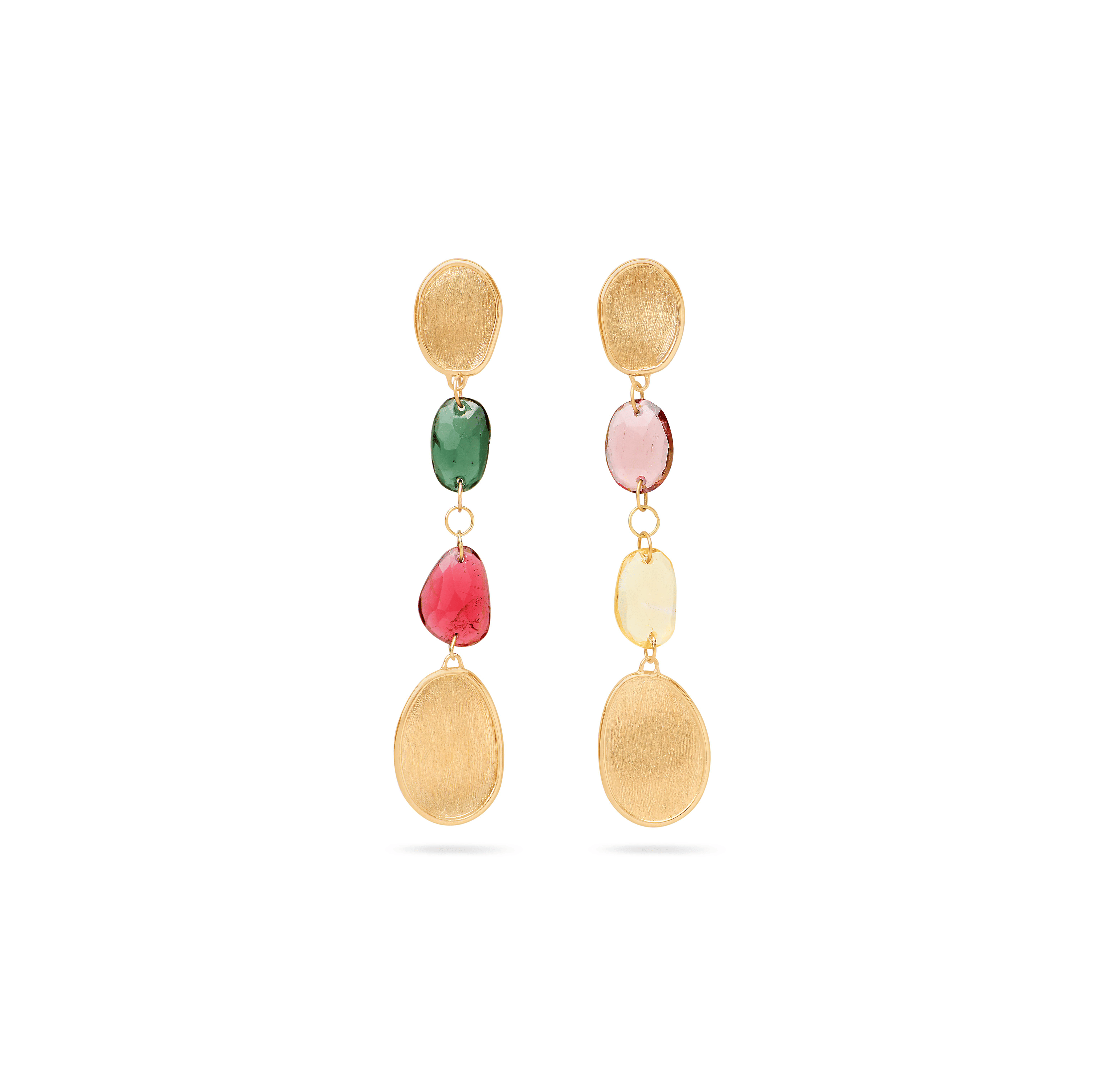 Marco Bicego Lunaria Mixed Tourmaline Drop Earrings