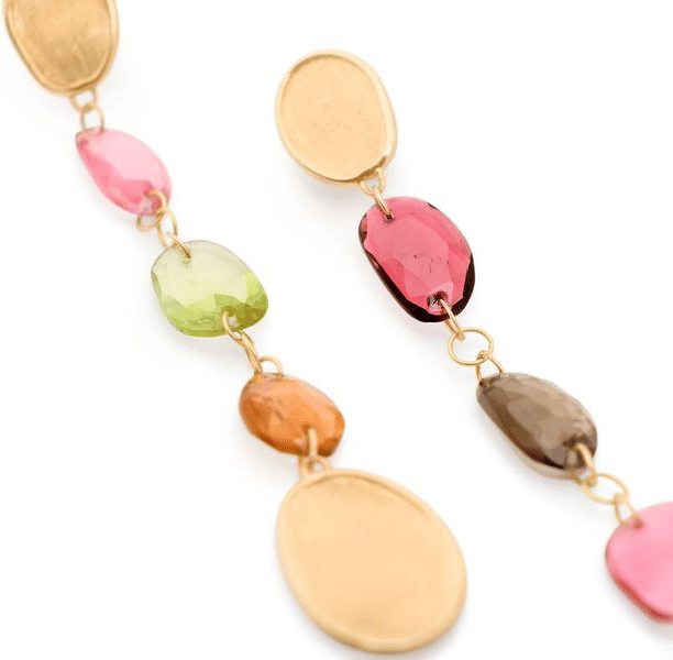 Marco Bicego Lunaria Mixed Tourmaline Statement Earrings