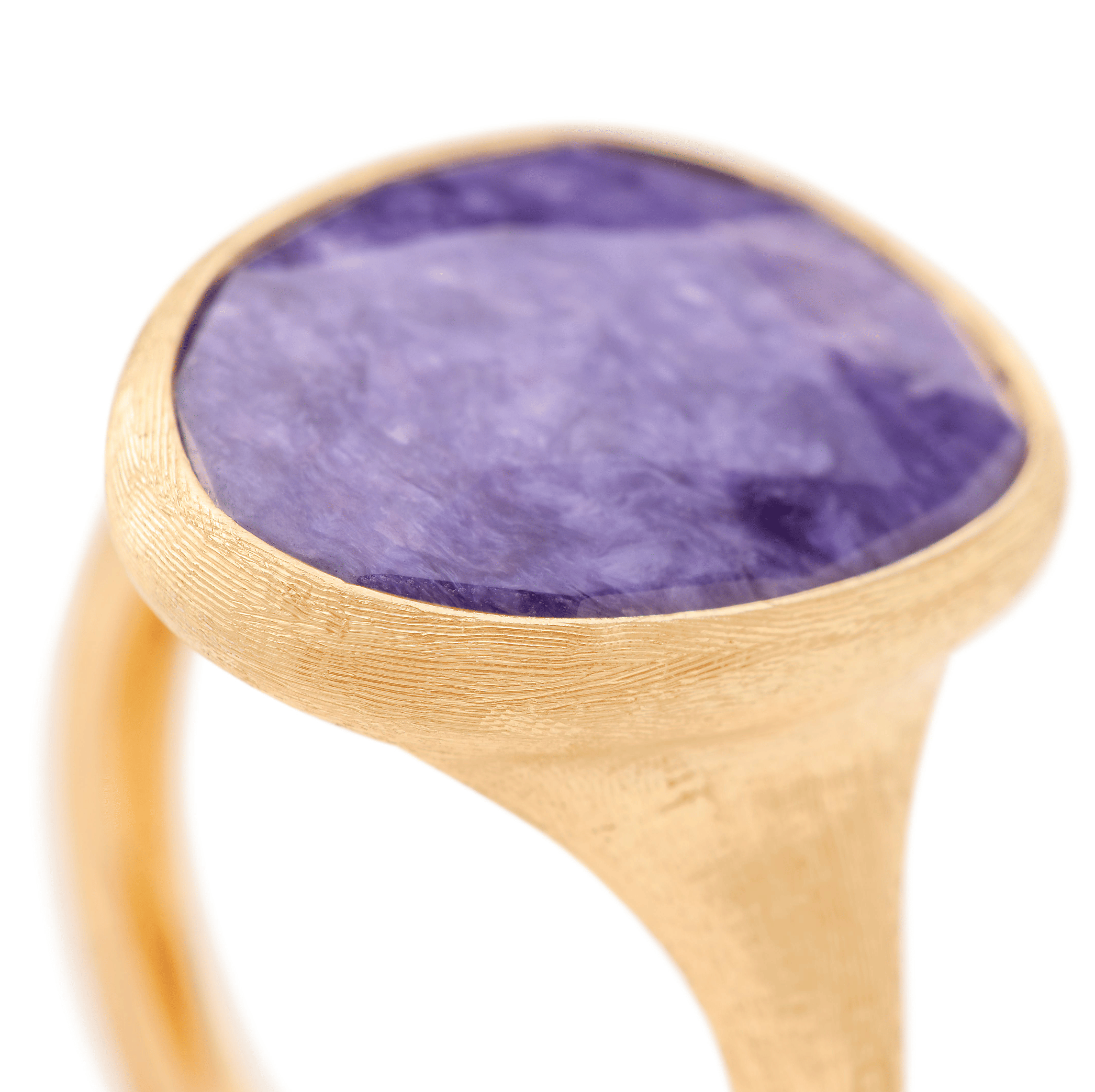 Marco Bicego Lunaria Yellow Gold Charoite Ring