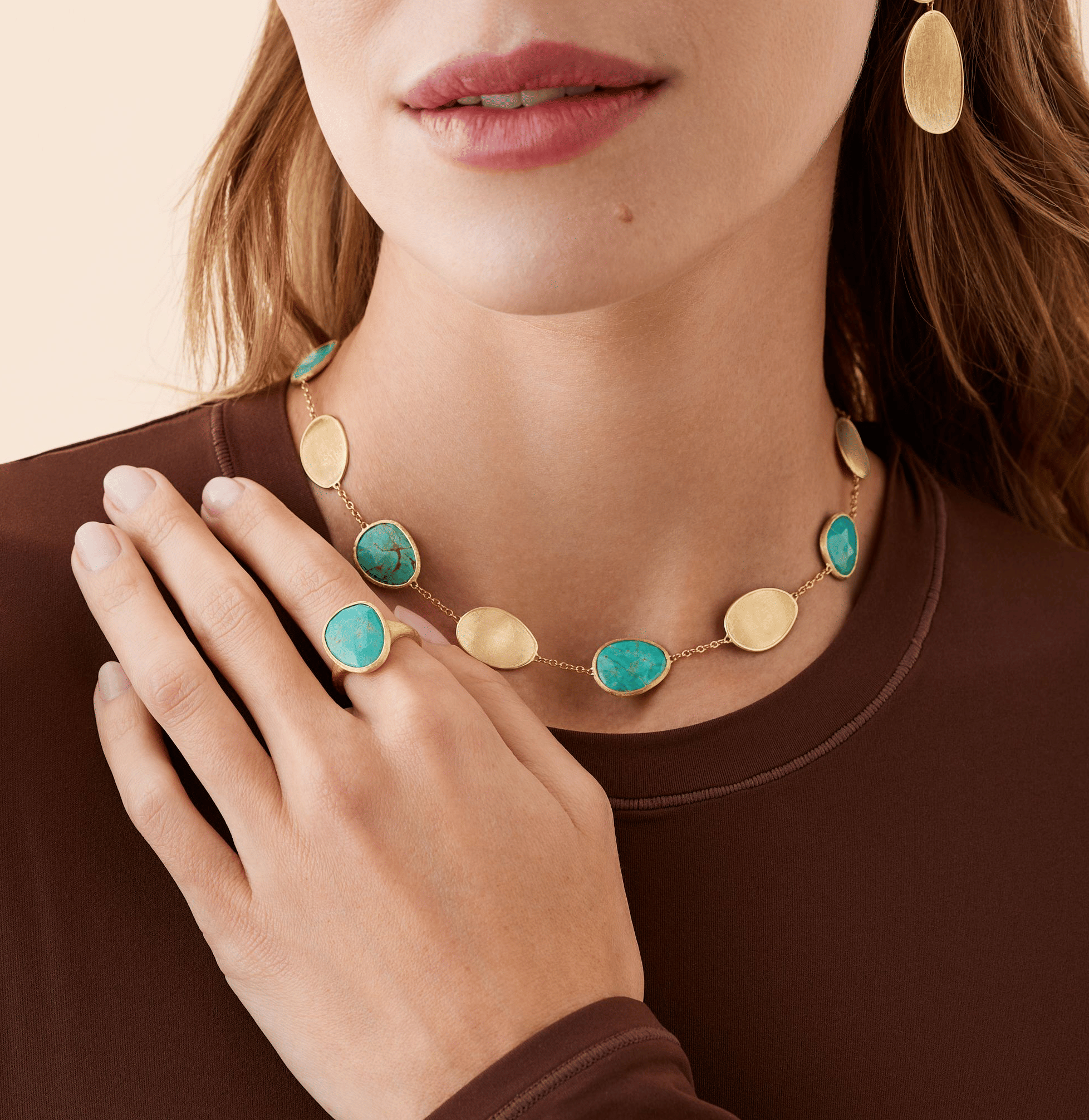 Marco Bicego Lunaria Yellow Gold Turquoise Ring