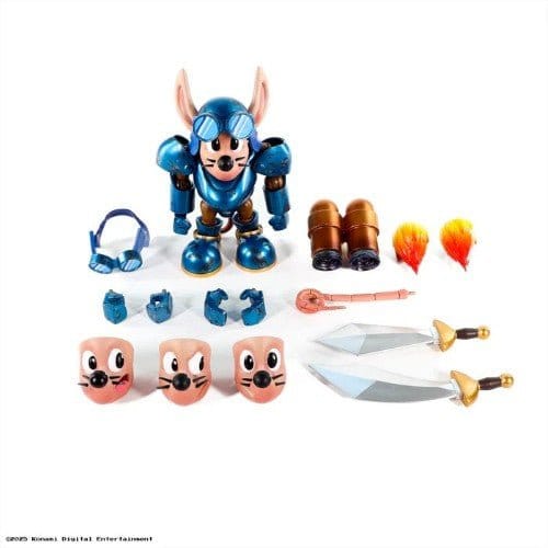 Premium DNA Toys Rocket Knight Adventures - Konami Store Exclusive Sparkster (Battle Damage Variant) 1/12 Scale Signature Collection Action Figure