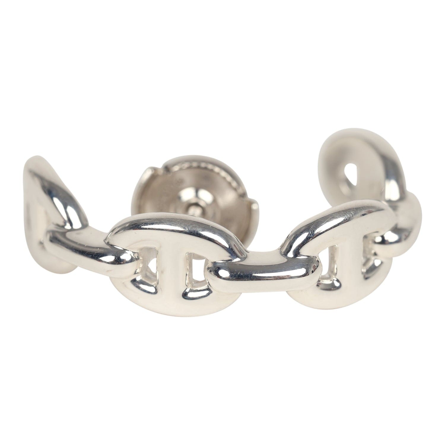 Hermes Chaine D'Ancre Enchainee Single Ear Climber Earring Sterling Silver