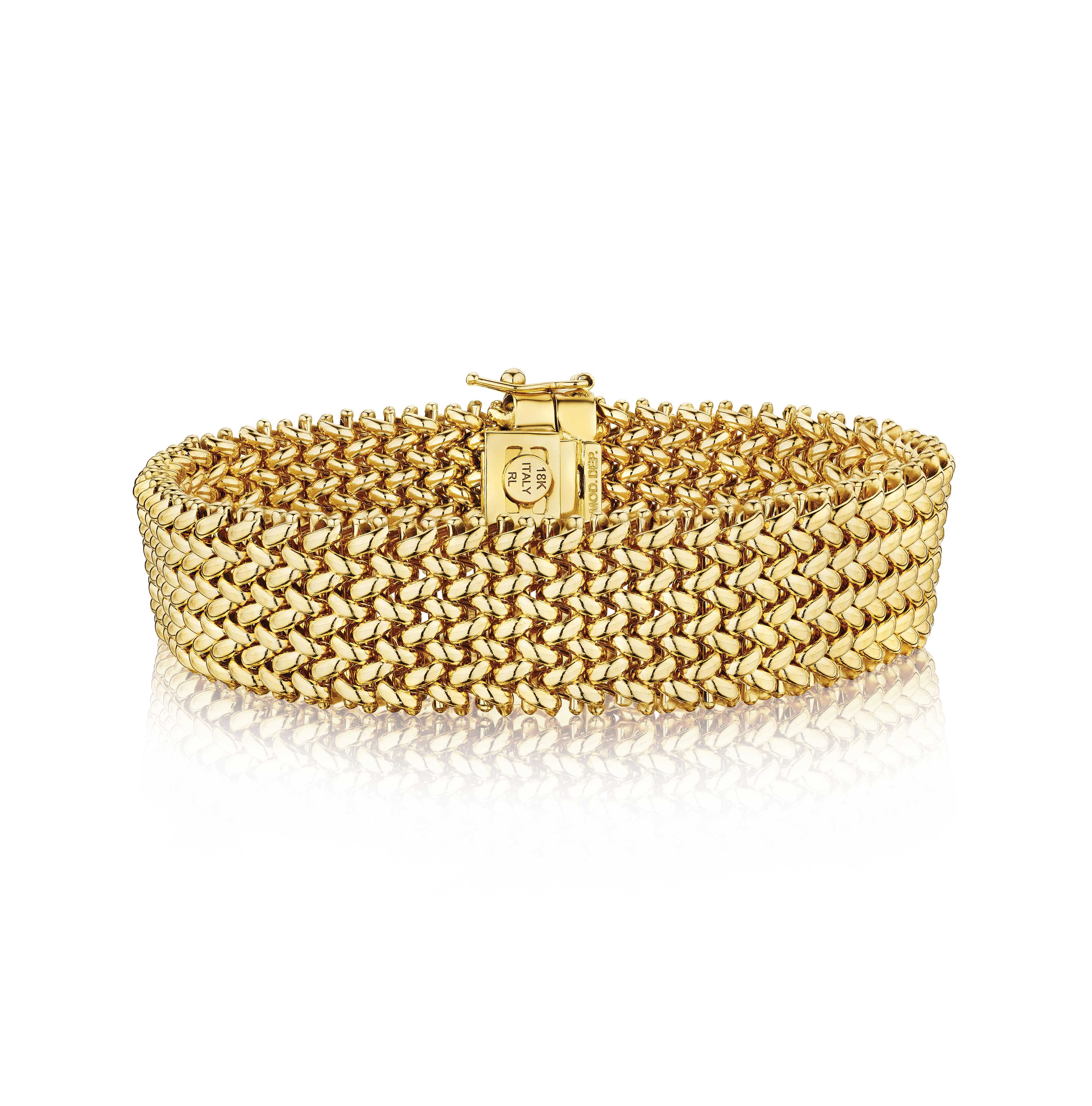 Sabel Collection Yellow Gold Woven Mesh Bracelet