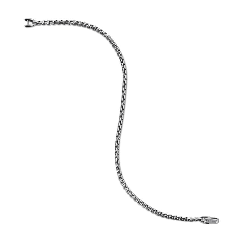 David Yurman Box Chain Bracelet in Sterling Silver, 2.7mm, Size Small