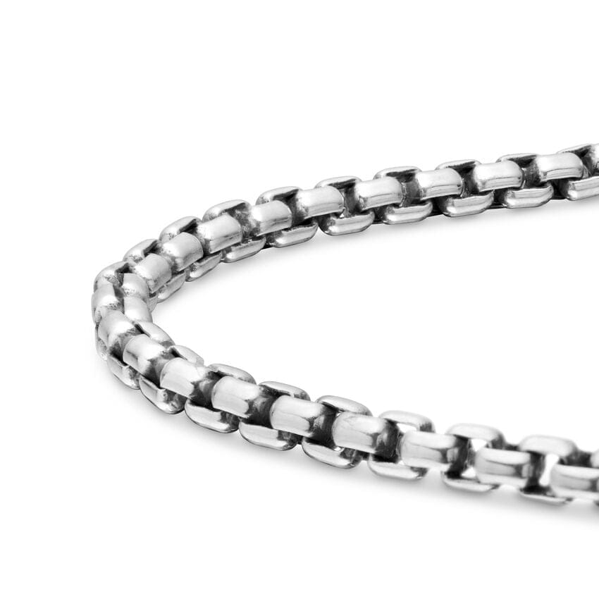 David Yurman Box Chain Bracelet in Sterling Silver, 2.7mm, Size Small