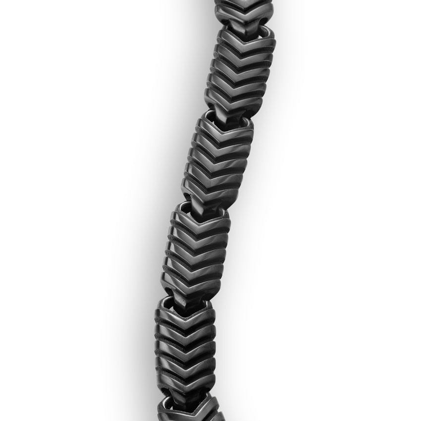 David Yurman Chevron Link Bracelet in Black Titanium, 7.6mm, Size Medium