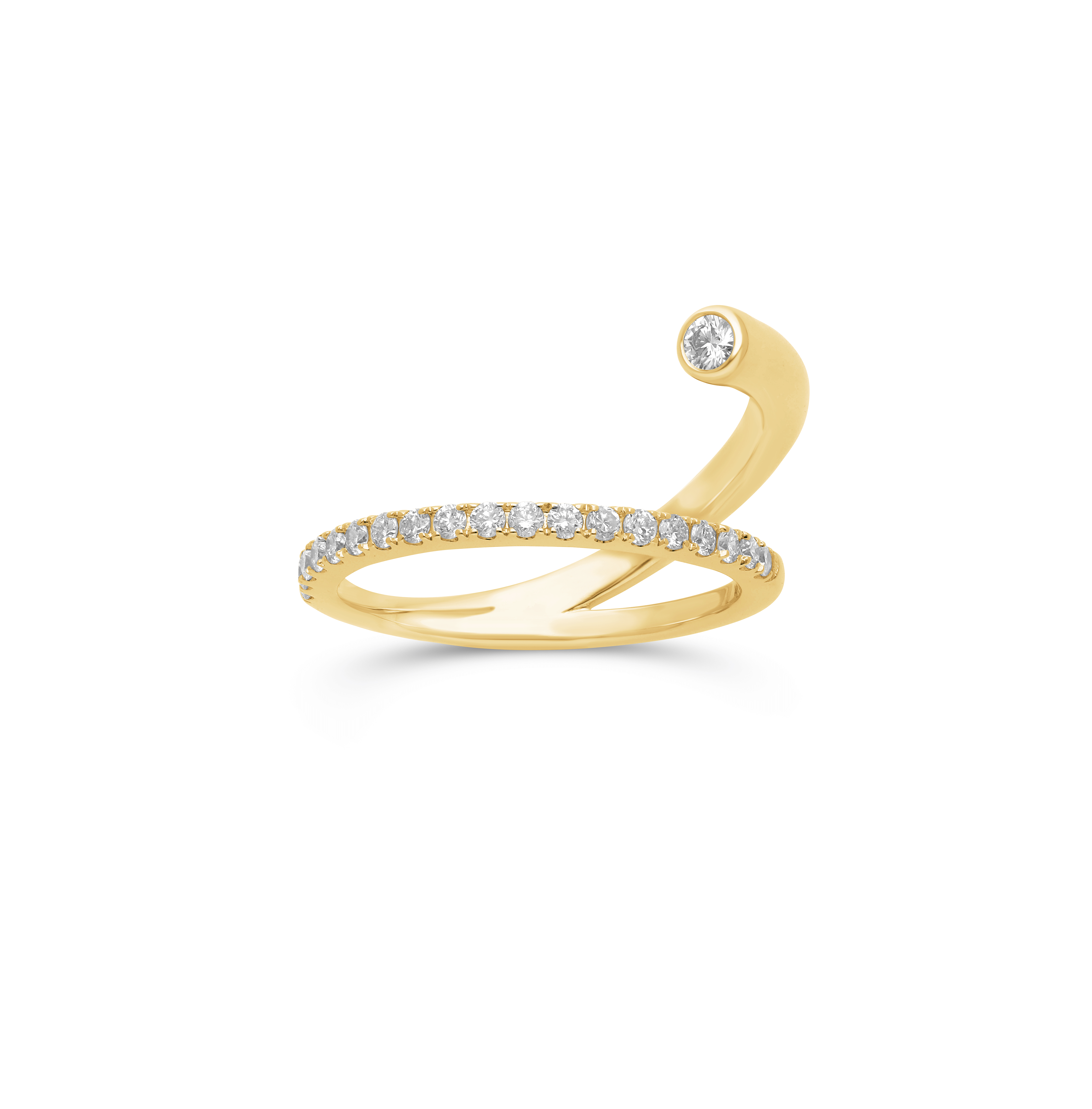 Sabel Collection Yellow Gold Diamond Wrap Ring