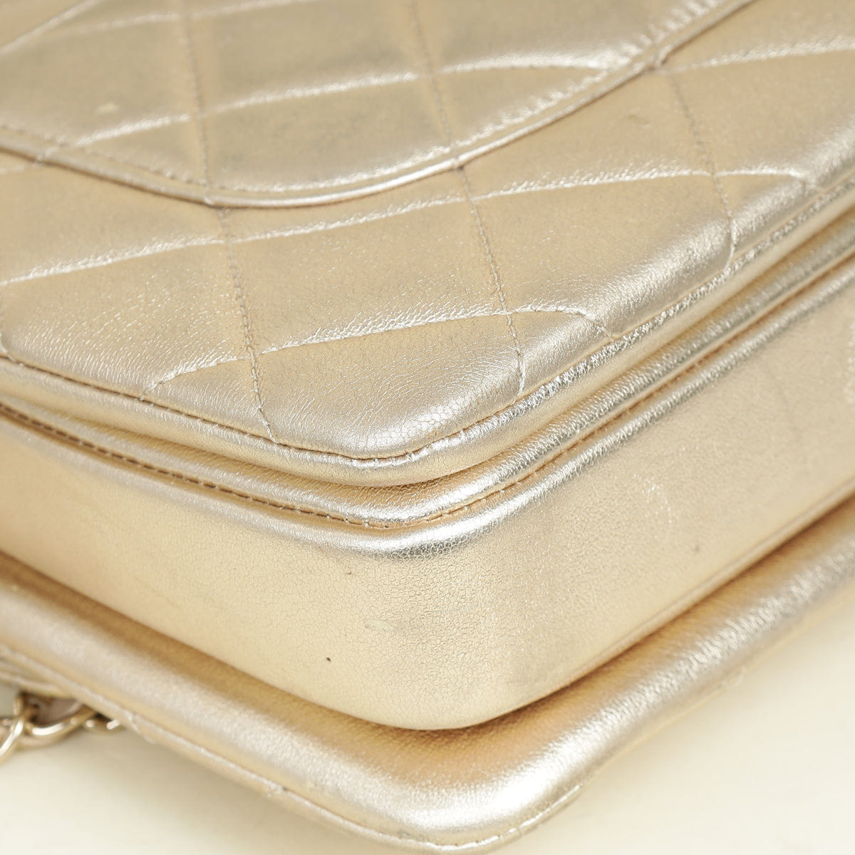 Chanel Metallic Gold Trendy Flap Shoulder Bag