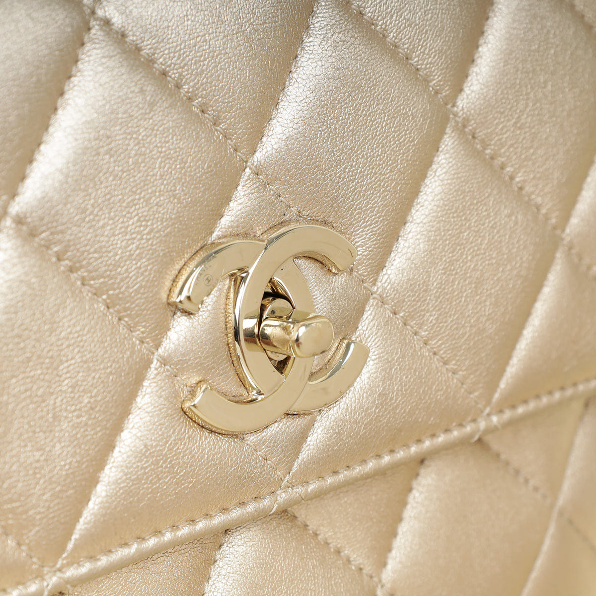 Chanel Metallic Gold Trendy Flap Shoulder Bag