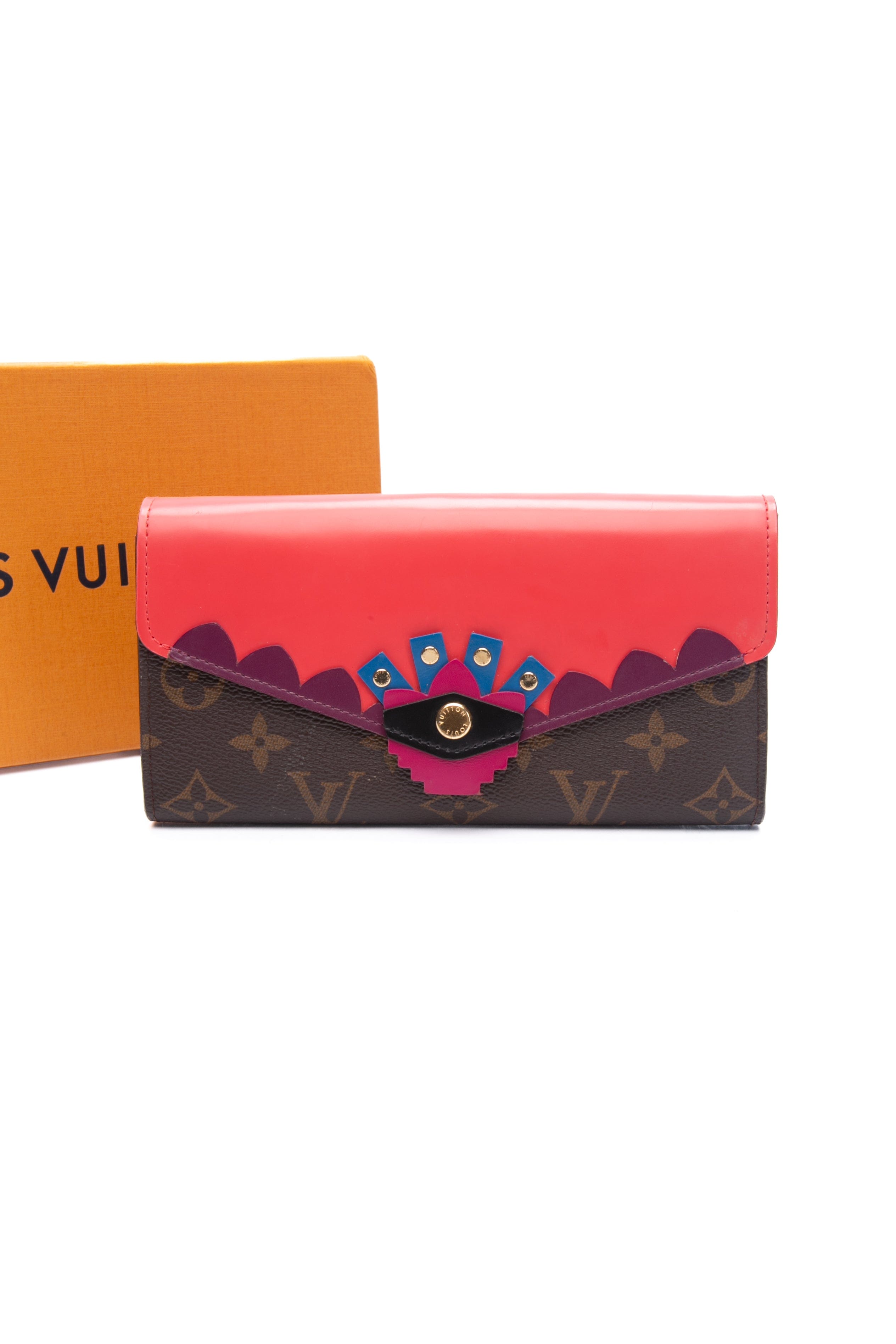 LOUIS VUITTON Flamingo Monogram Totem Sarah Wallet