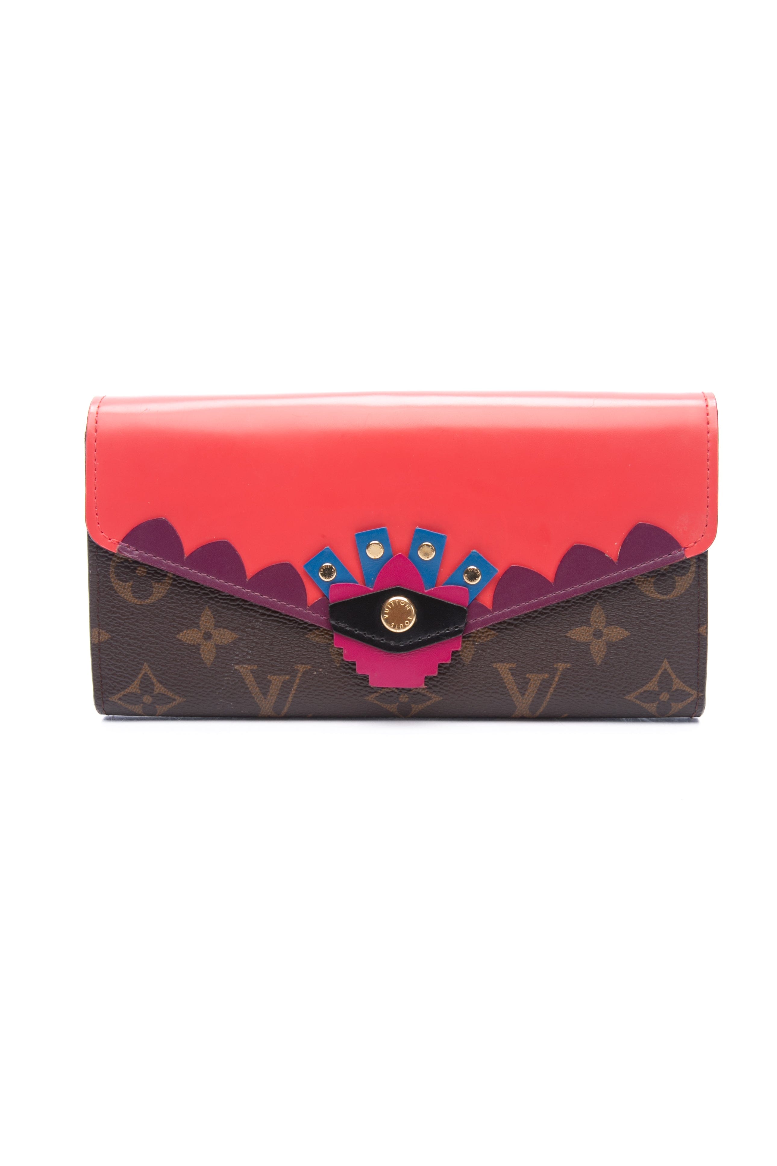 LOUIS VUITTON Flamingo Monogram Totem Sarah Wallet